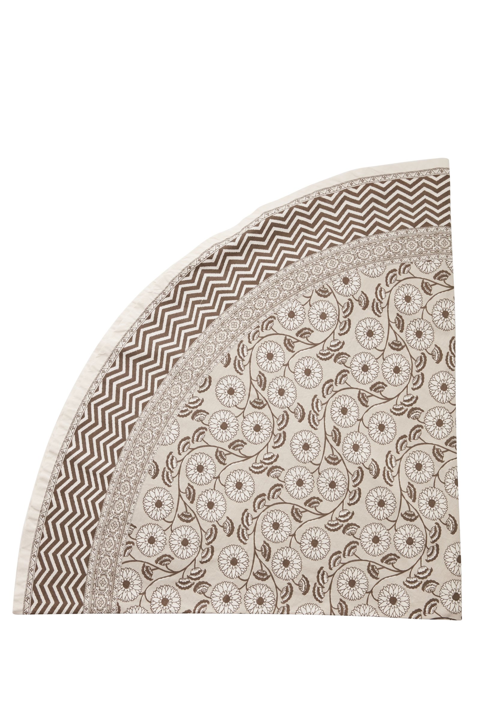 Patterned round tablecloth