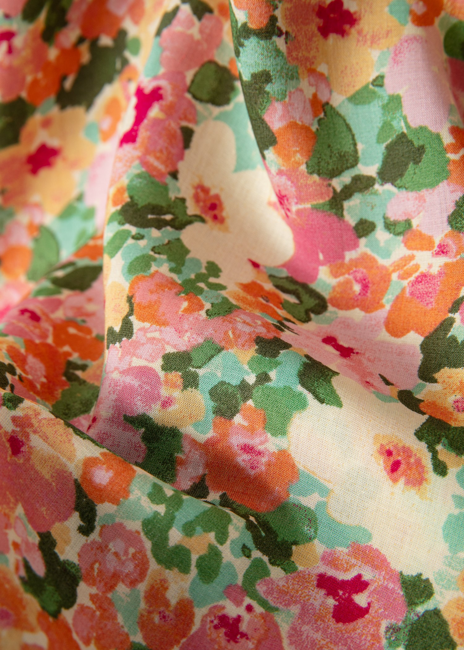 Floral blouse with puff sleeves thumbnail 4
