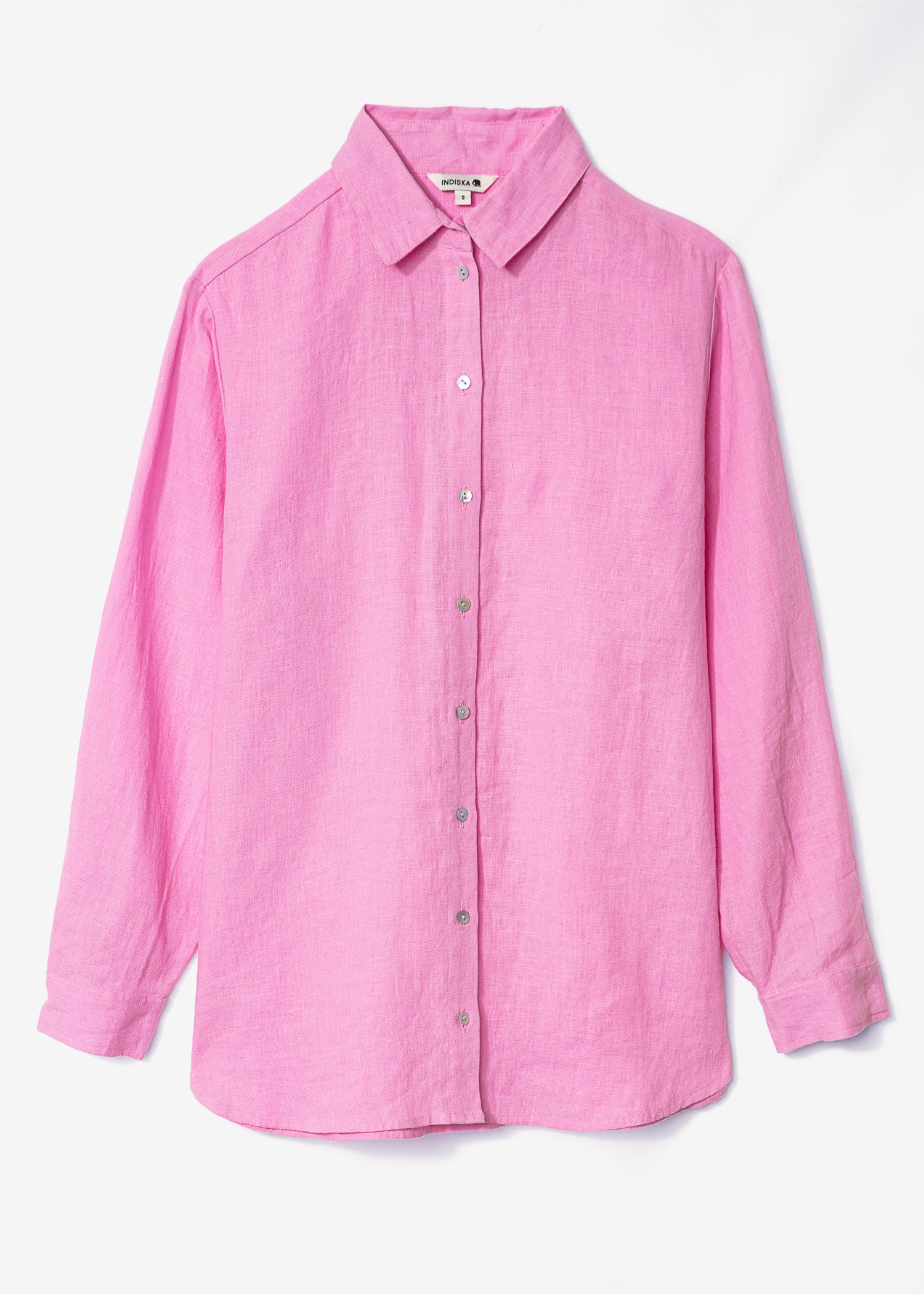 Pink linen shirt thumbnail 4