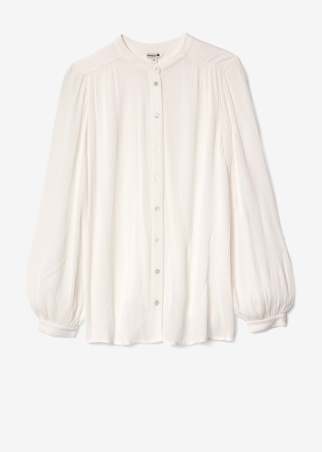 White crinkle shirt