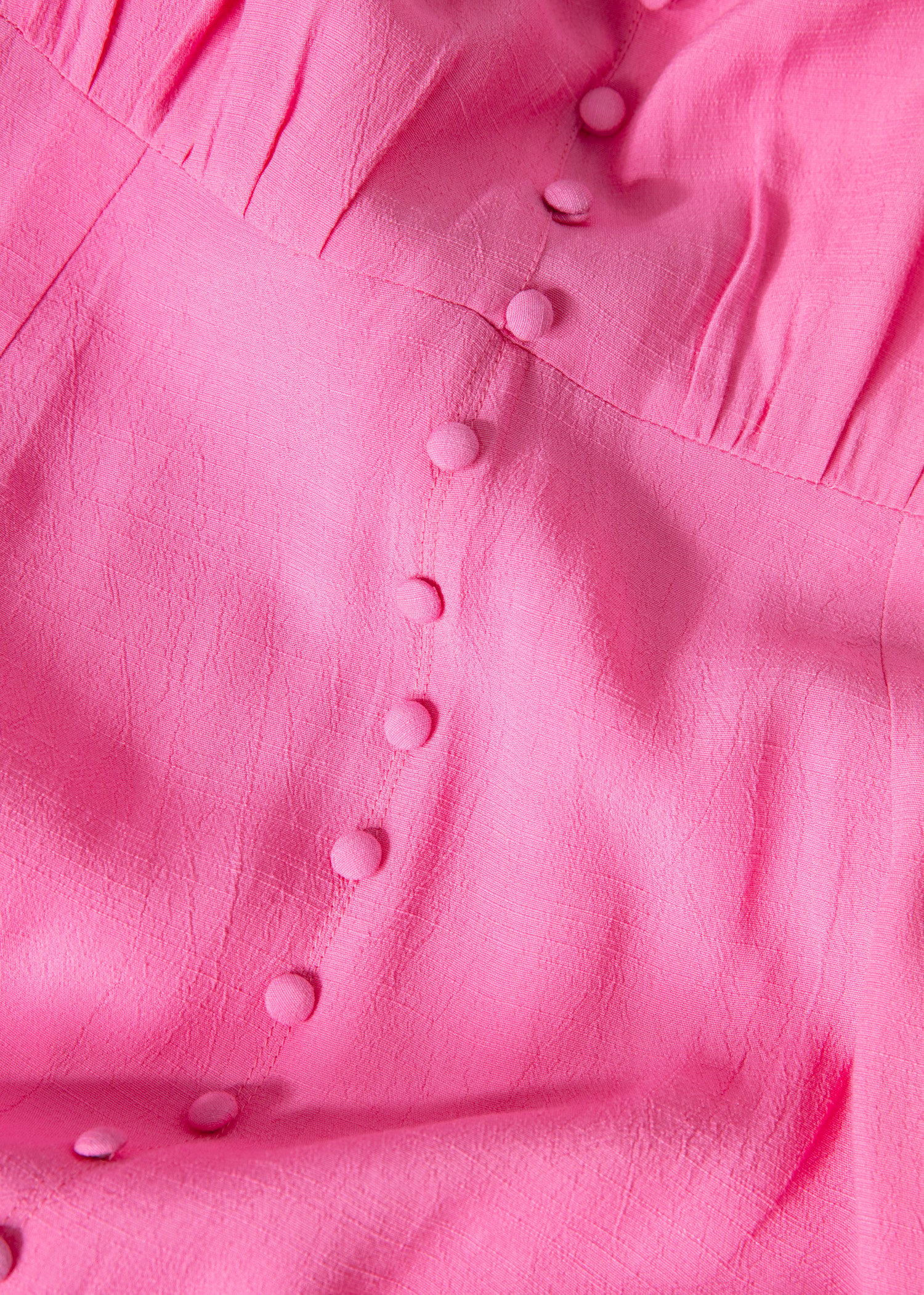 Pink puff sleeve dress thumbnail 4