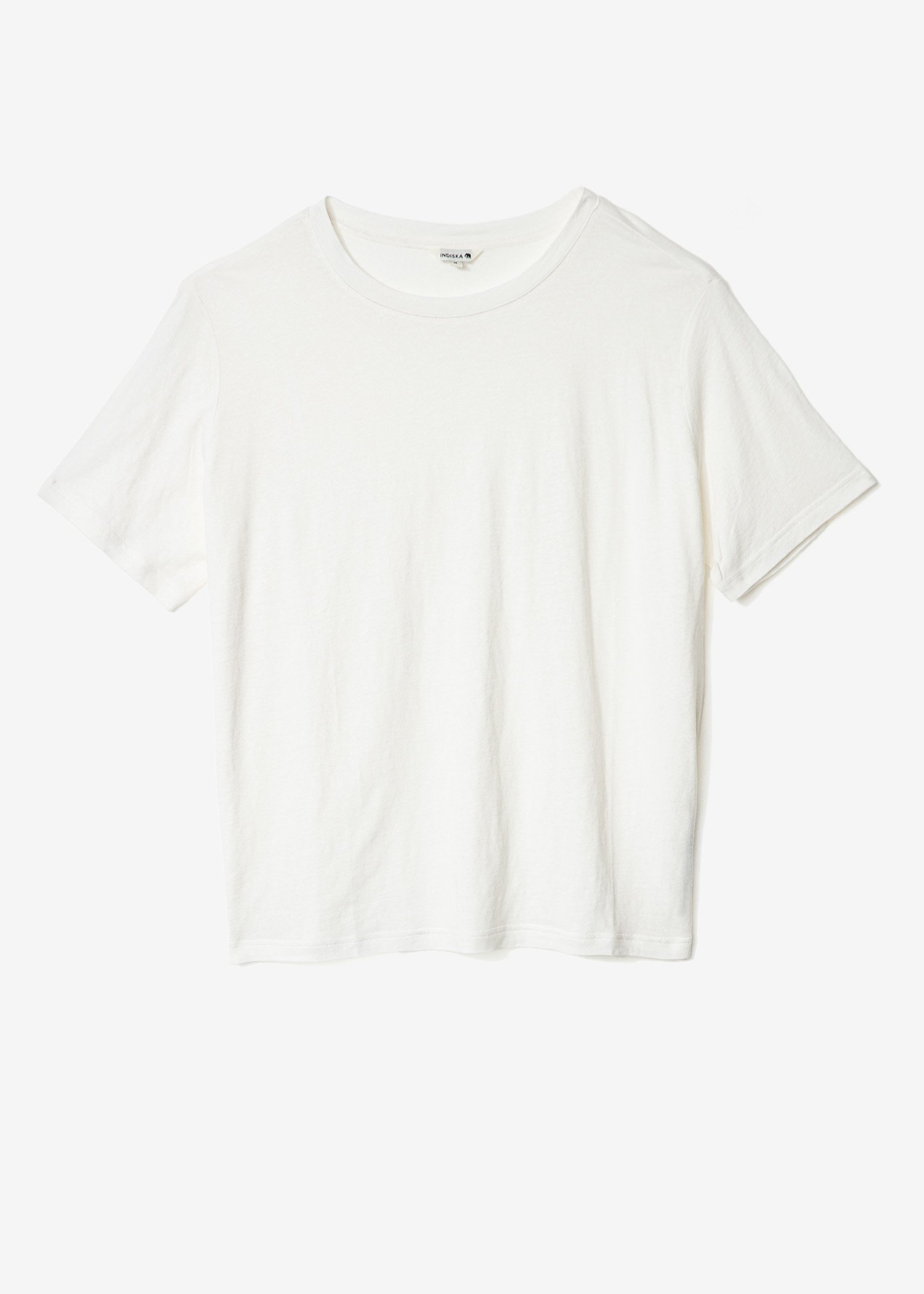 Valkoinen T-paita pellavasekoitetta thumbnail 5