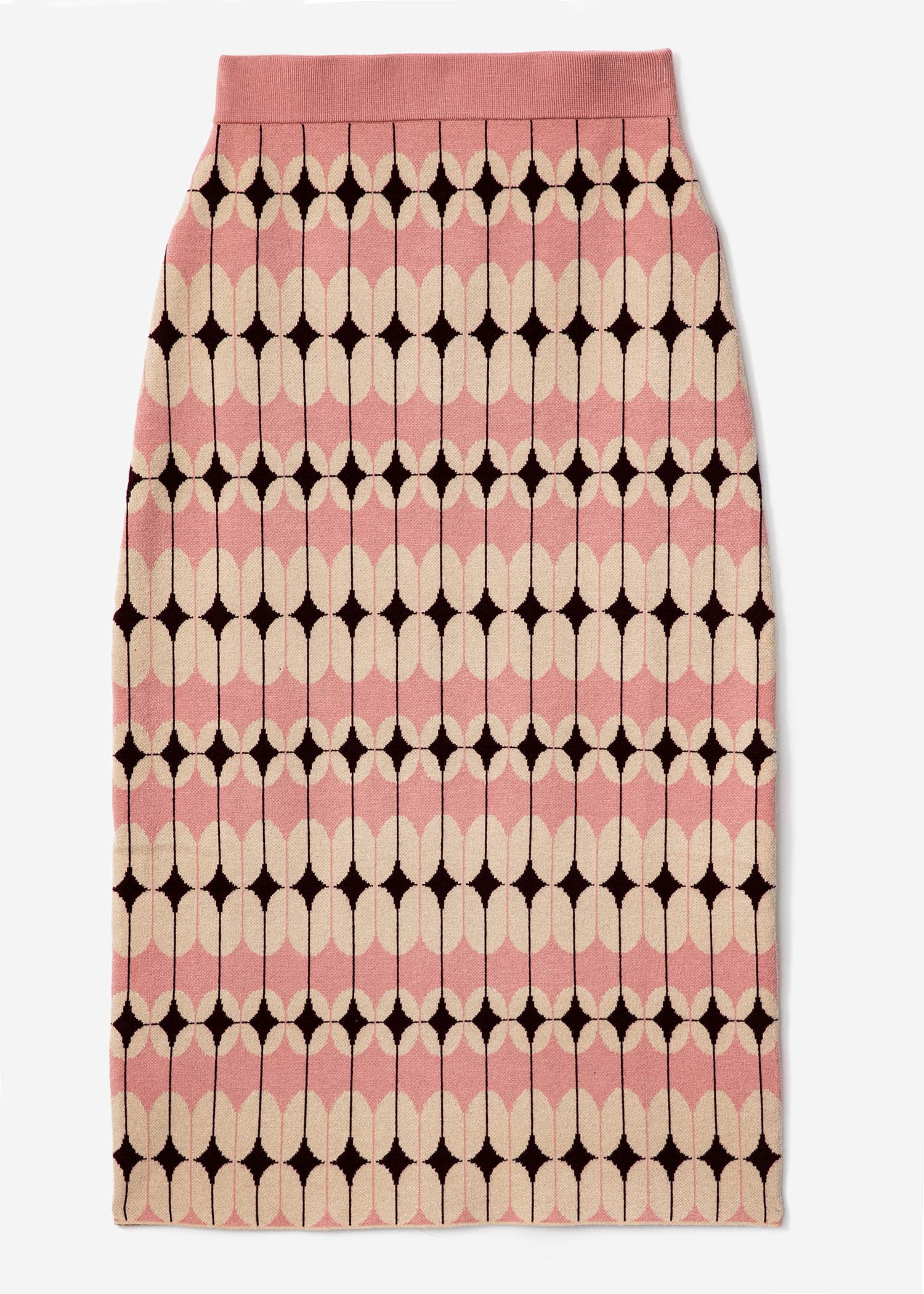 Jacquard-knitted skirt