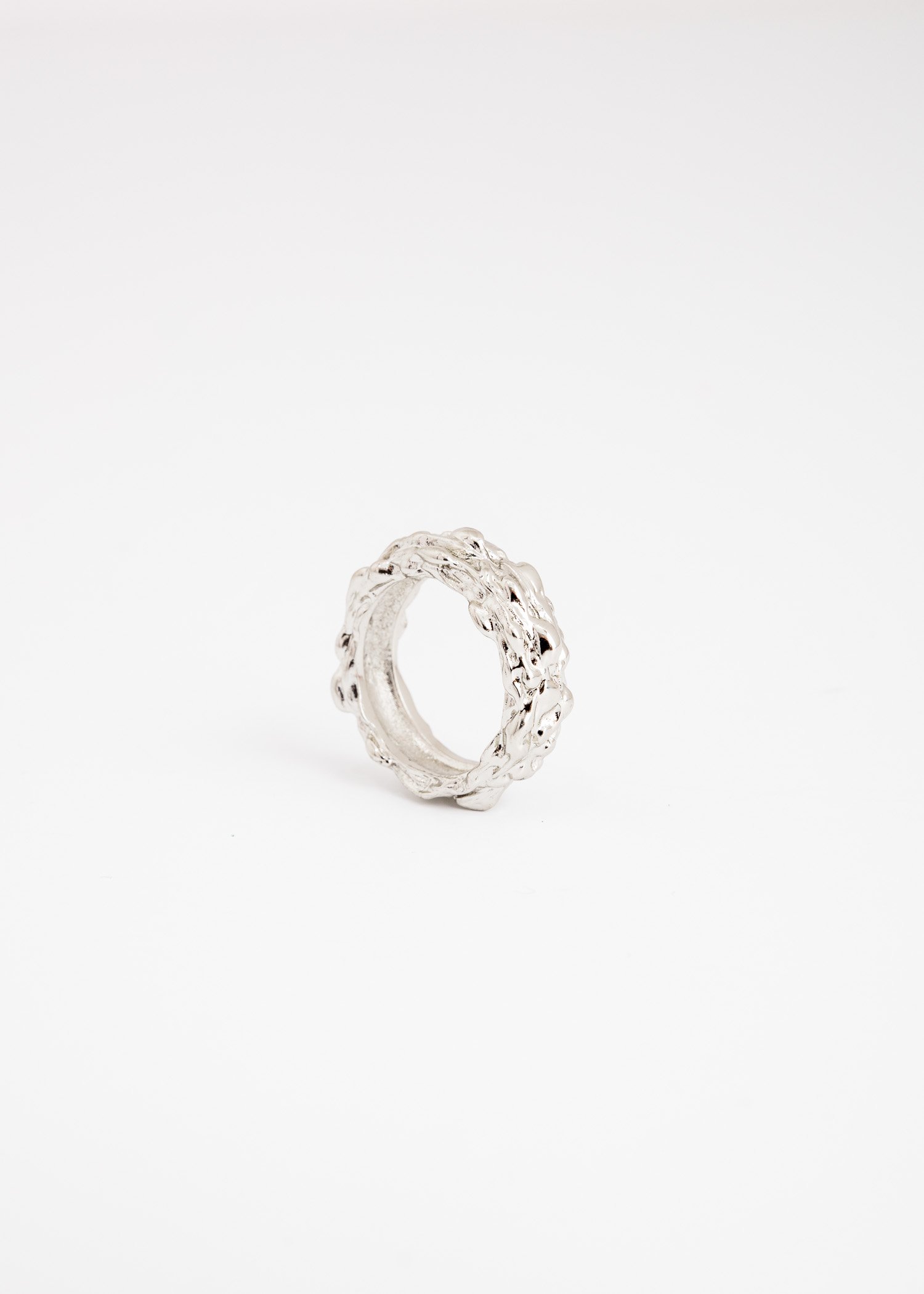Silver coloured ring