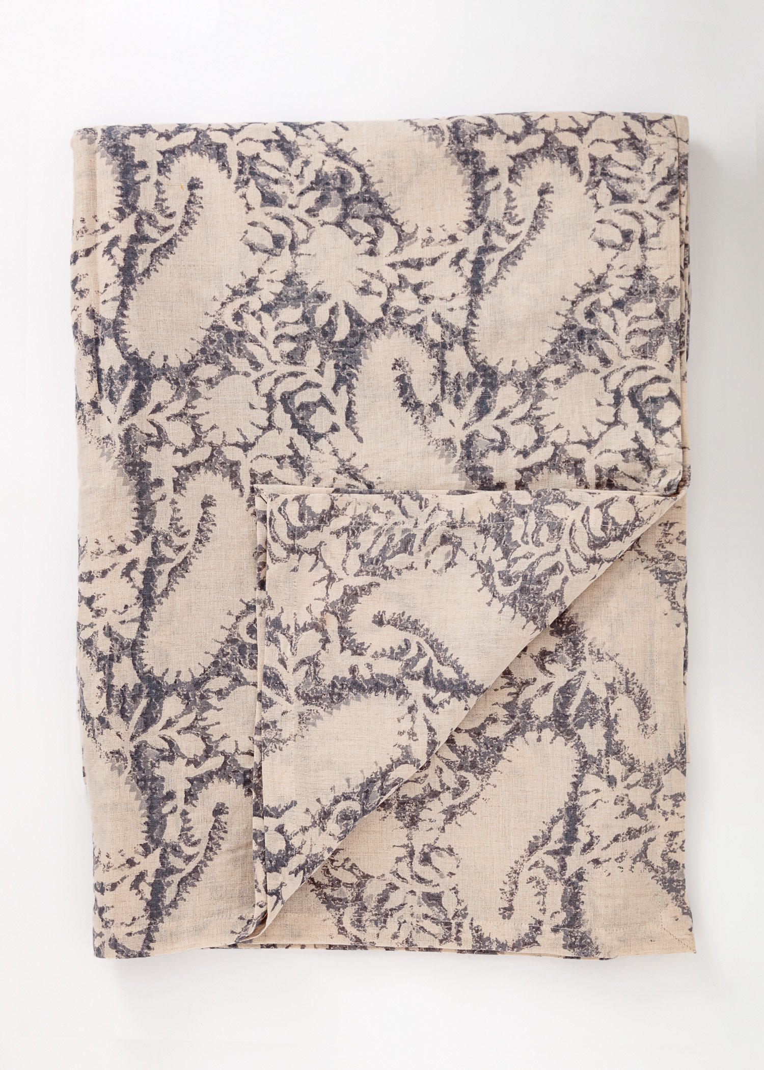 Grey paisley table cloth