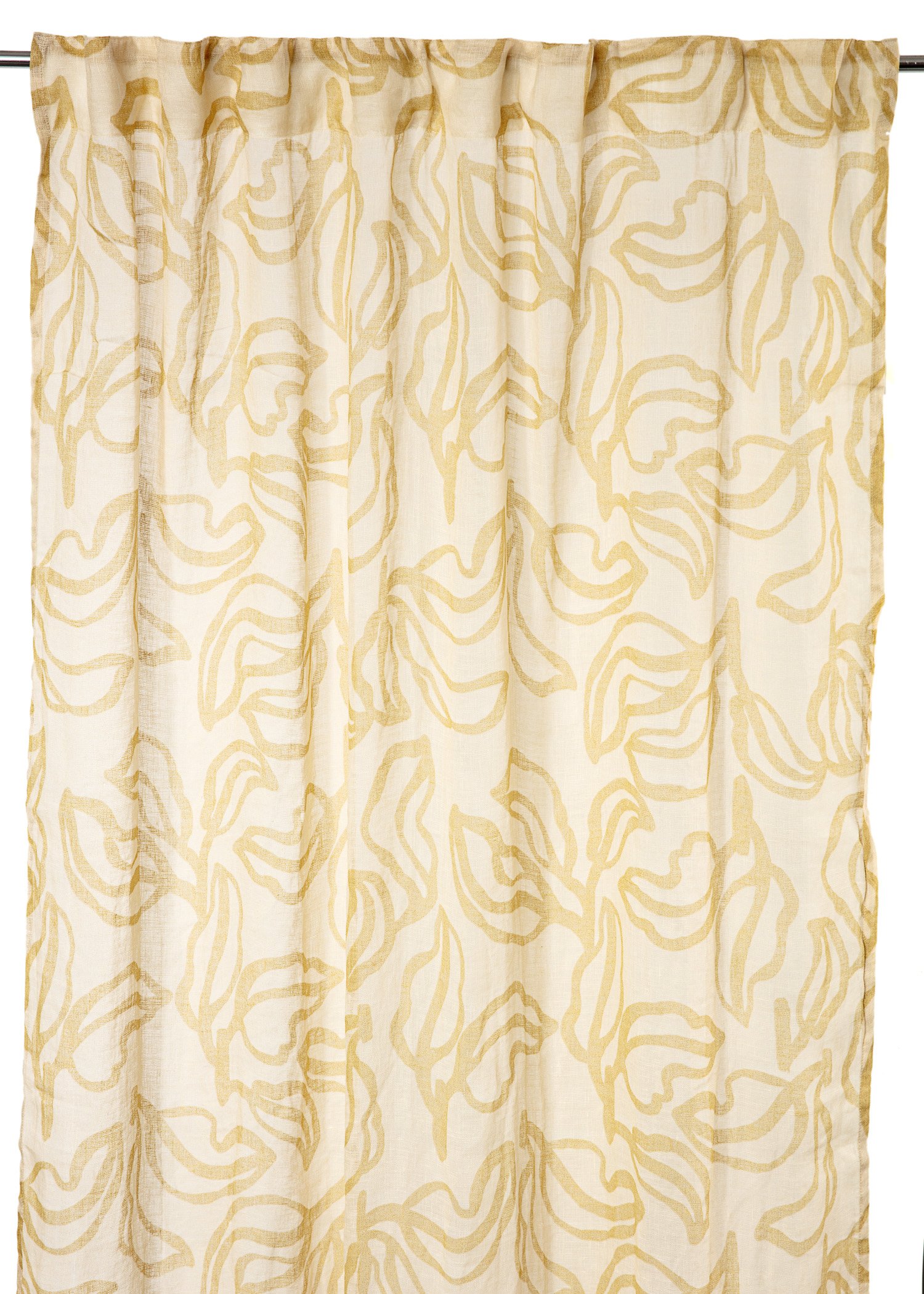 Patterned linen curtain 250x120 cm  thumbnail 0
