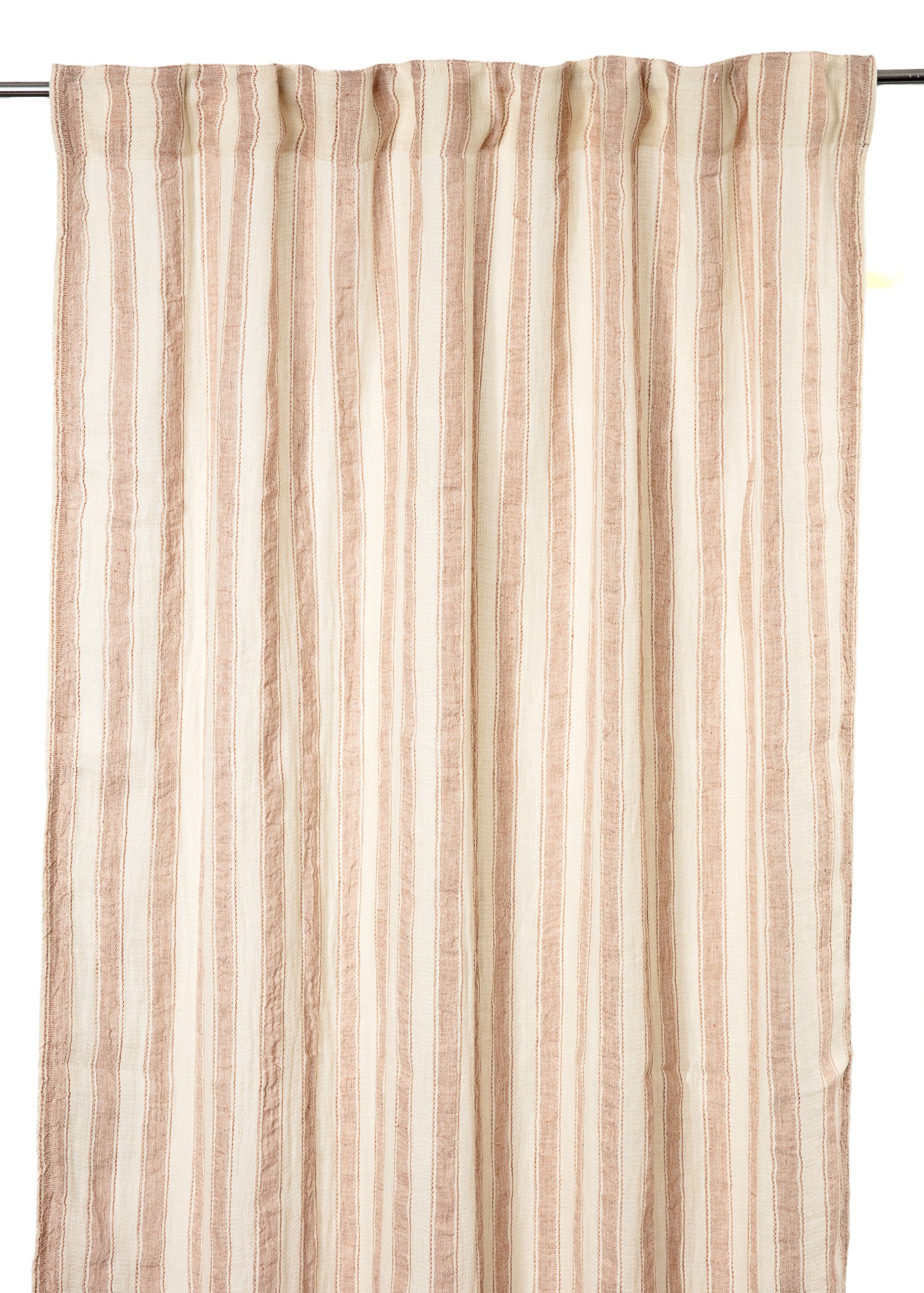 Striped linen curtain