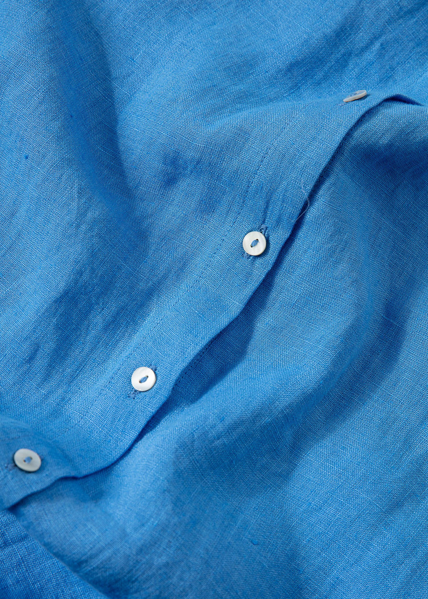 Blue linen tunic thumbnail 5