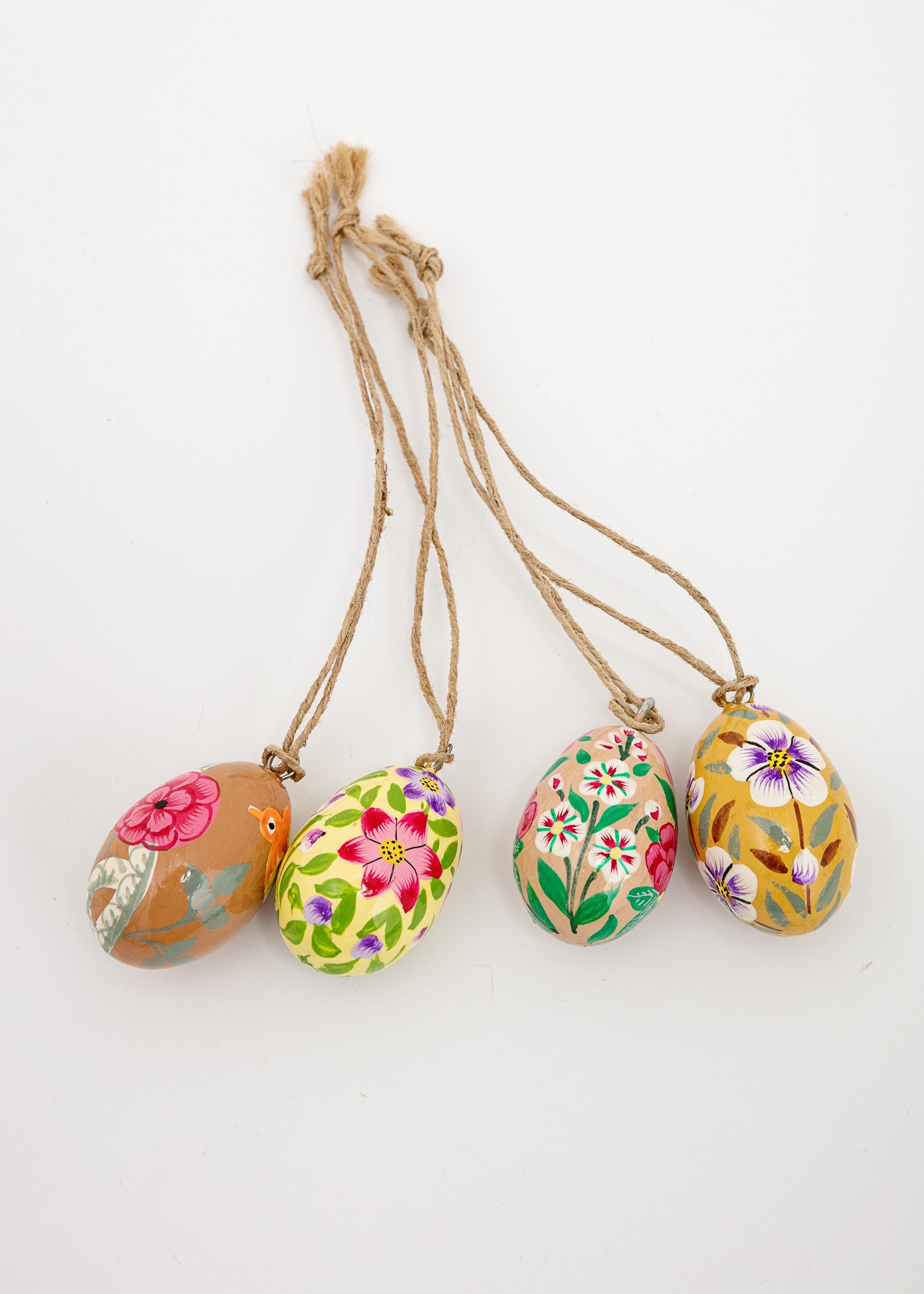 4-pack hand painted easter decorations