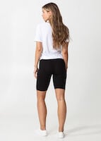 Ribbed Jersey Solid Stretch Bikers Image 5