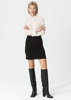 Black cotton mini skirt Image 2