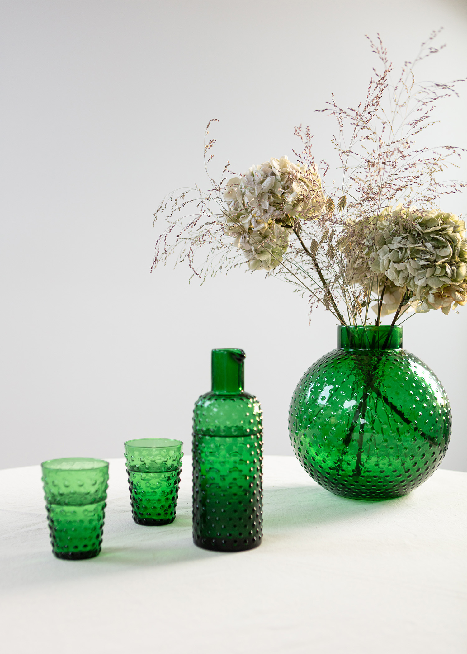 Grön vas med bubblor Image 4
