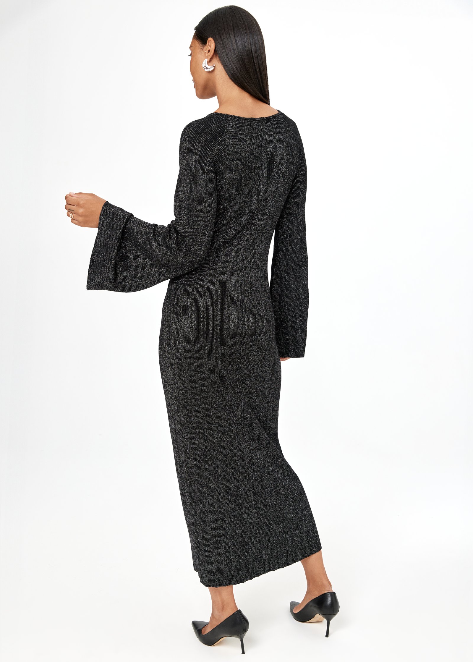 Black knitted dress thumbnail 2