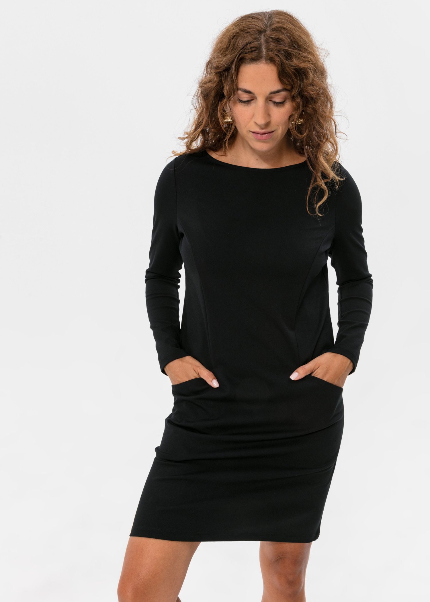 Jersey dress with pockets Image 0