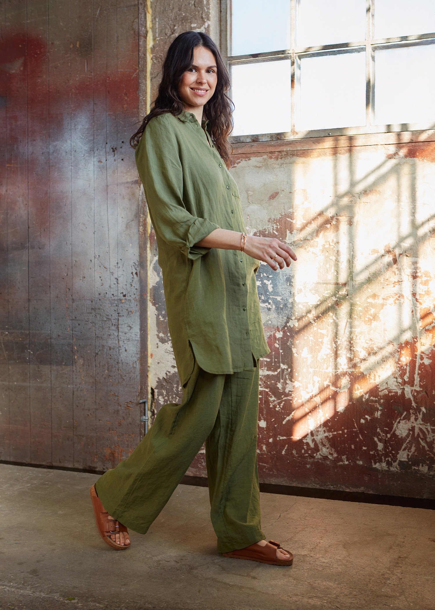 Solid linen pant Image 1