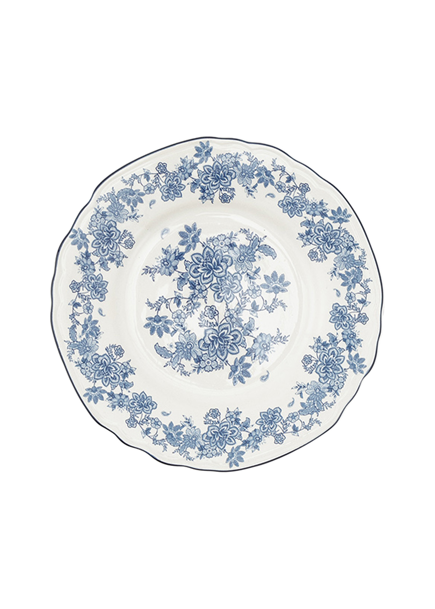 Floral stoneware side plate