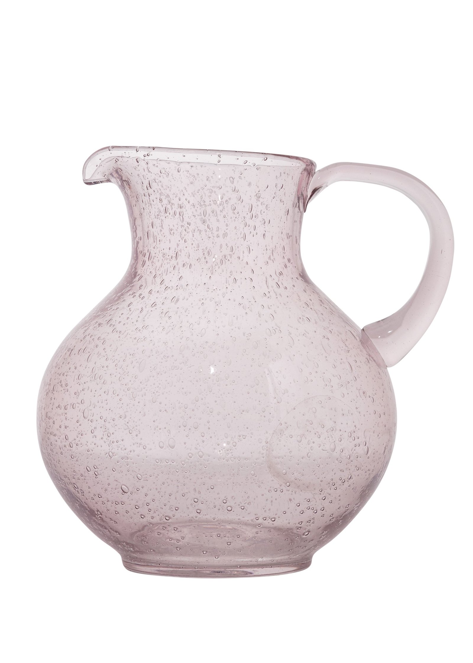 Glass carafe with bubbles