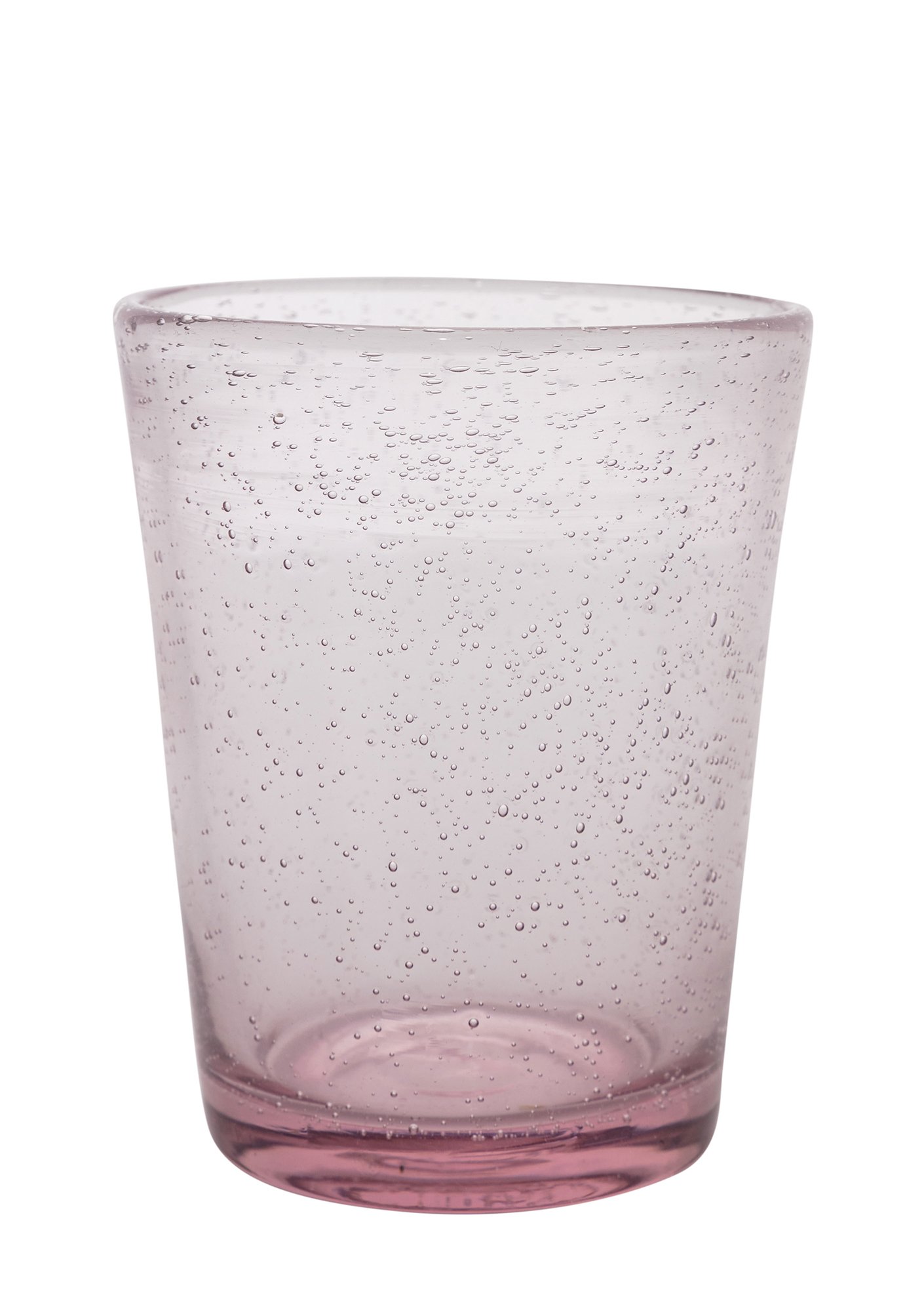 Water glass with bubbles