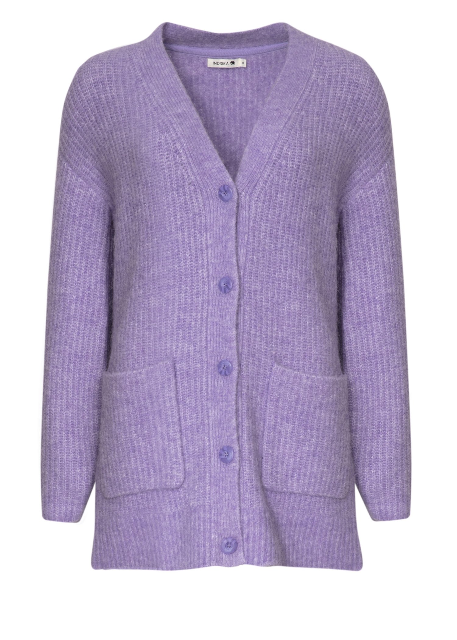 Purple cardigan with buttons thumbnail 4