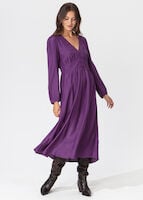 Purple long sleeved dress thumbnail 7
