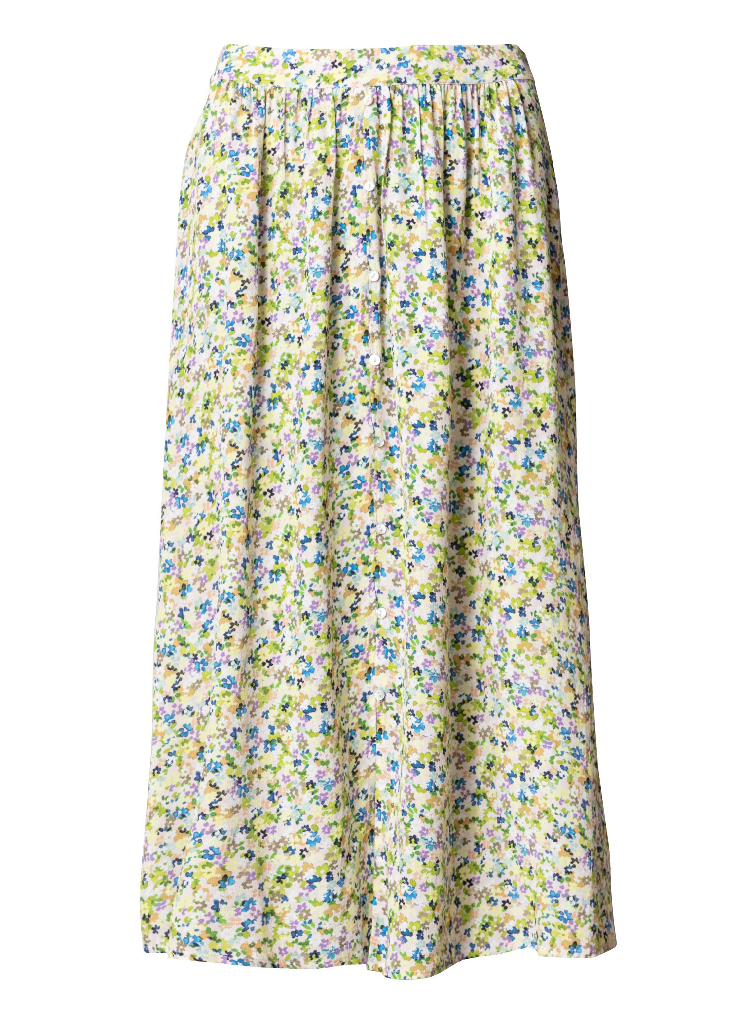 Blommig knälång kjol Image 5