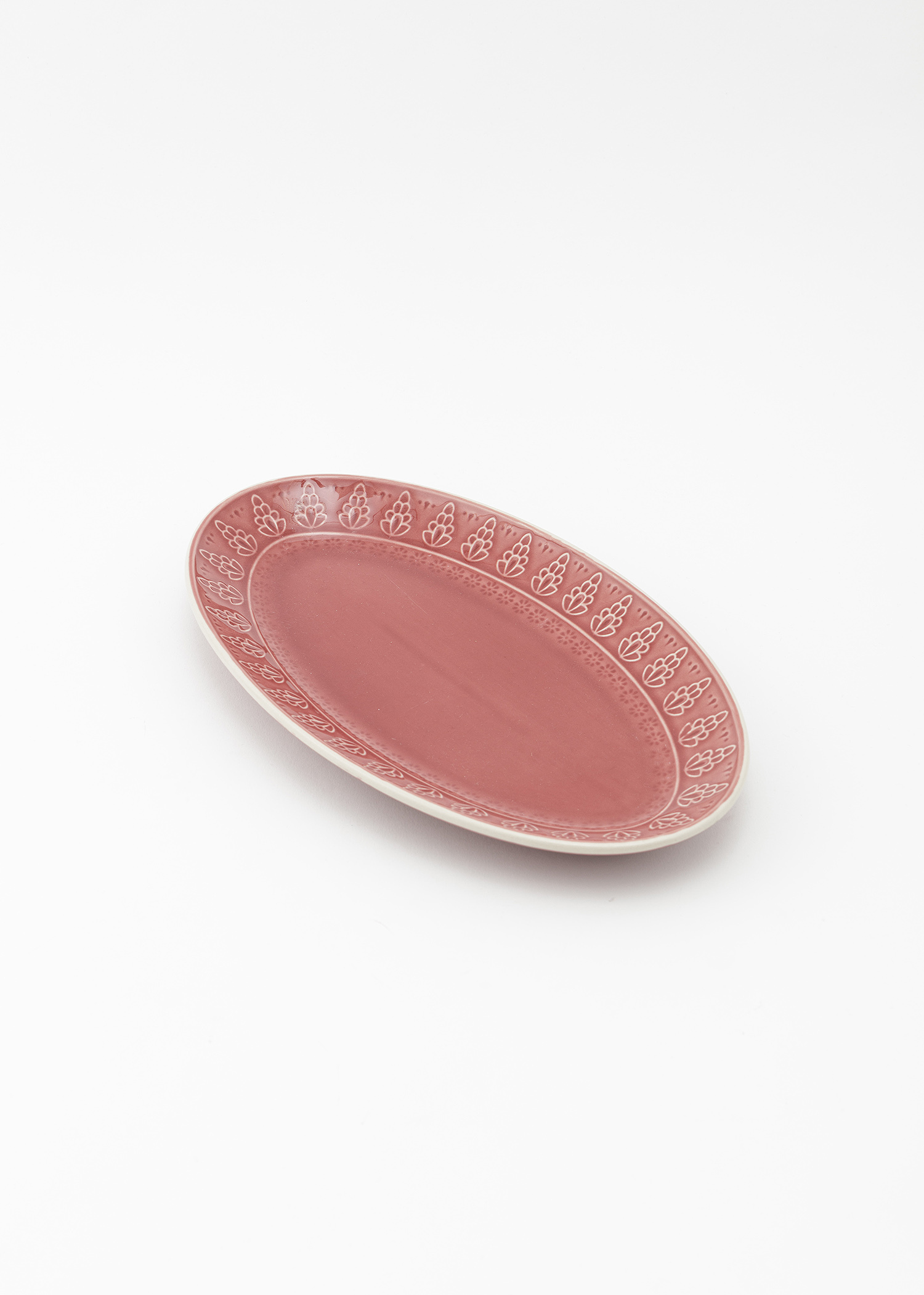 Stoneware oval serving plate thumbnail 2