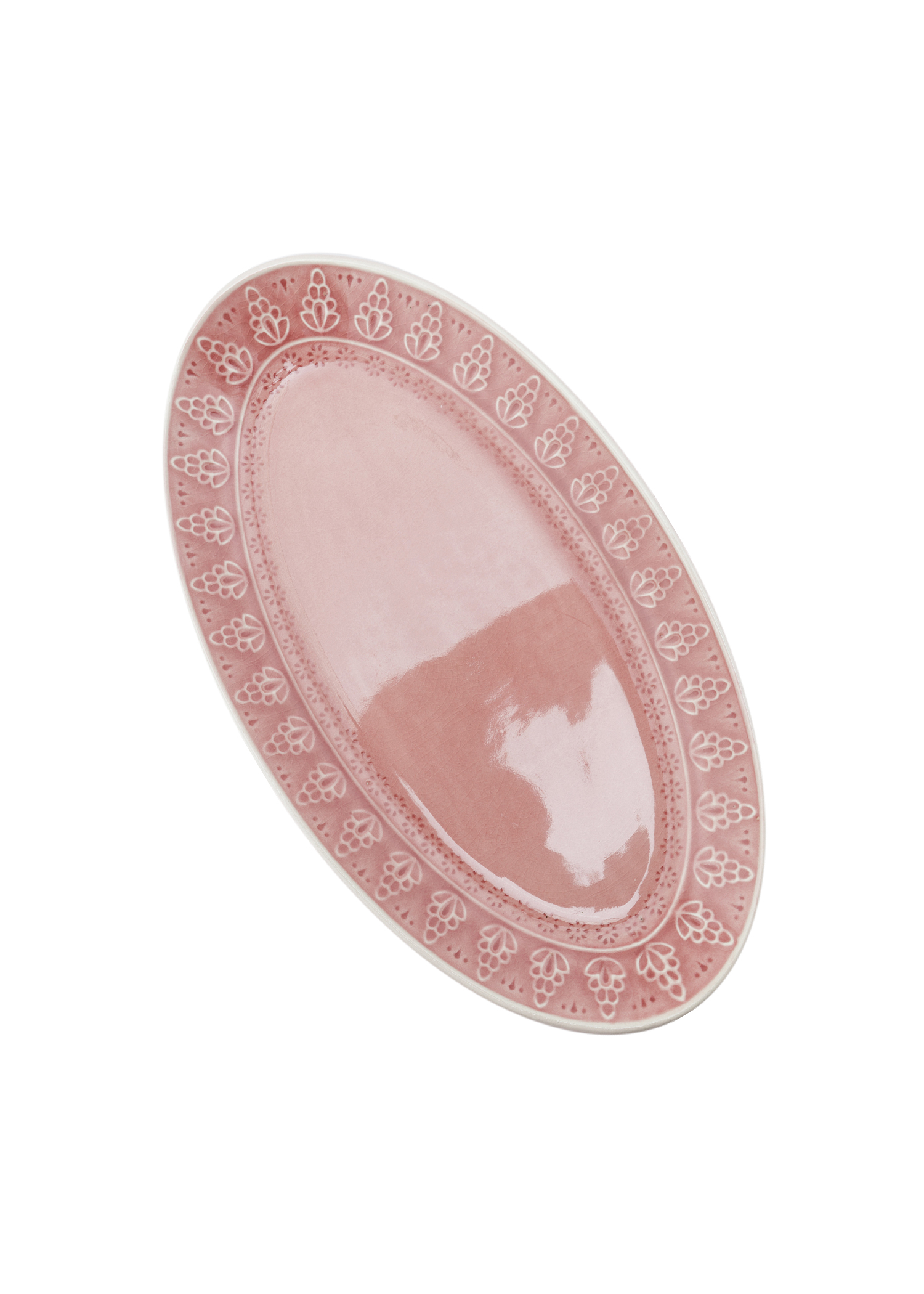 Stoneware oval serving plate thumbnail 0