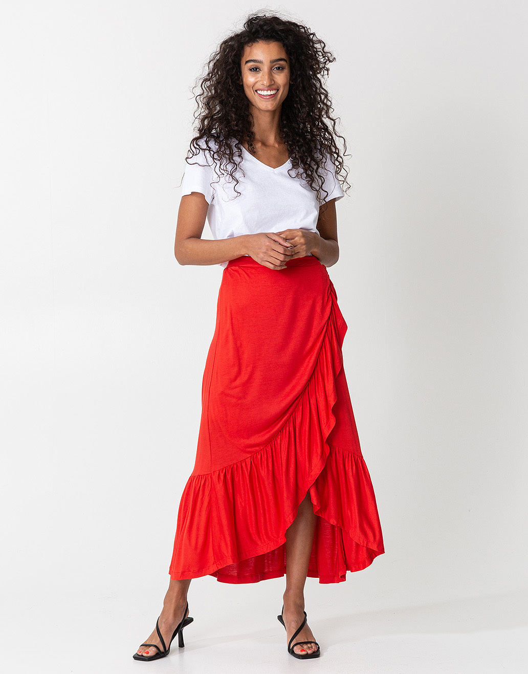 Red wrap skirt Image 0