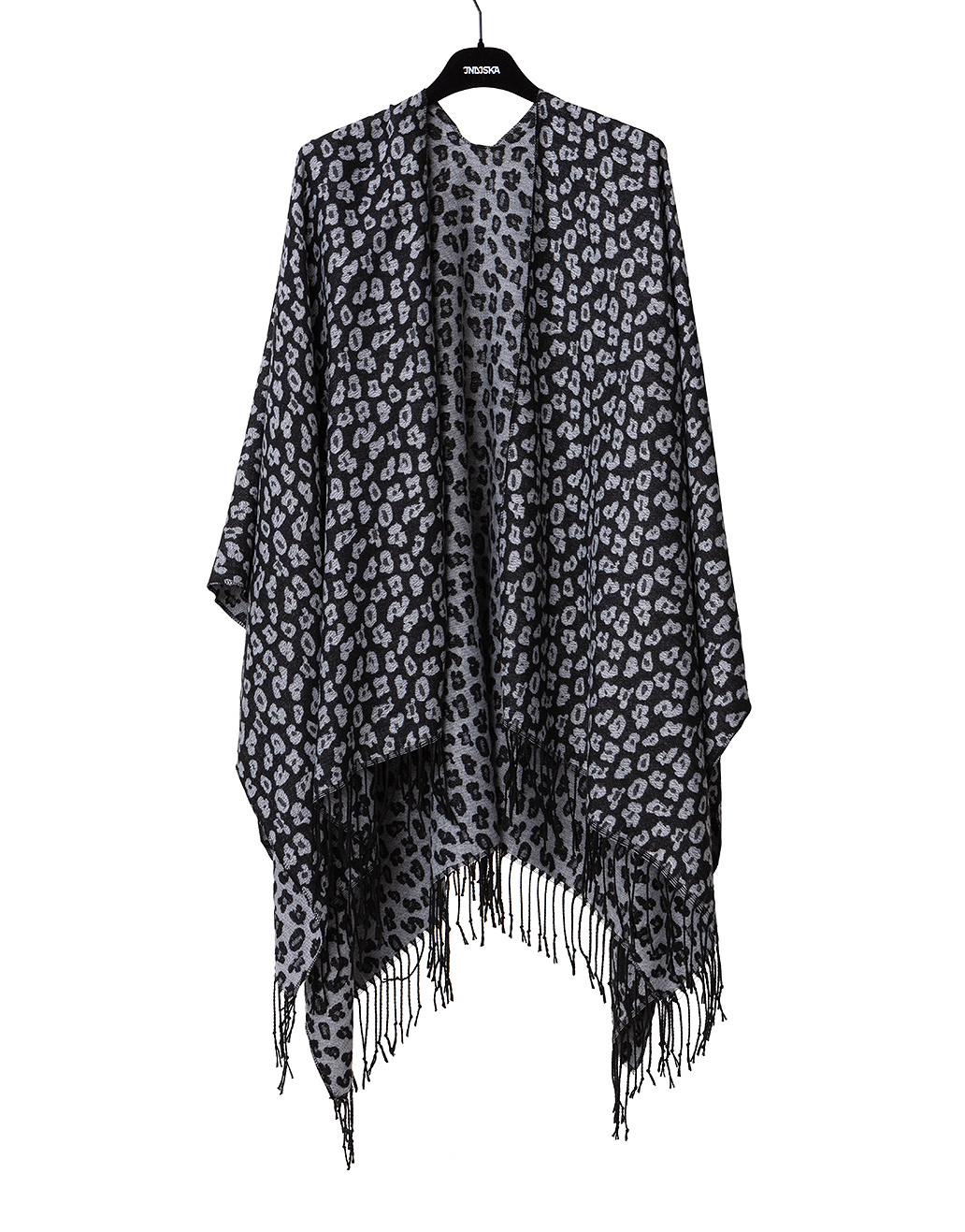 Leopard patterned poncho thumbnail 3