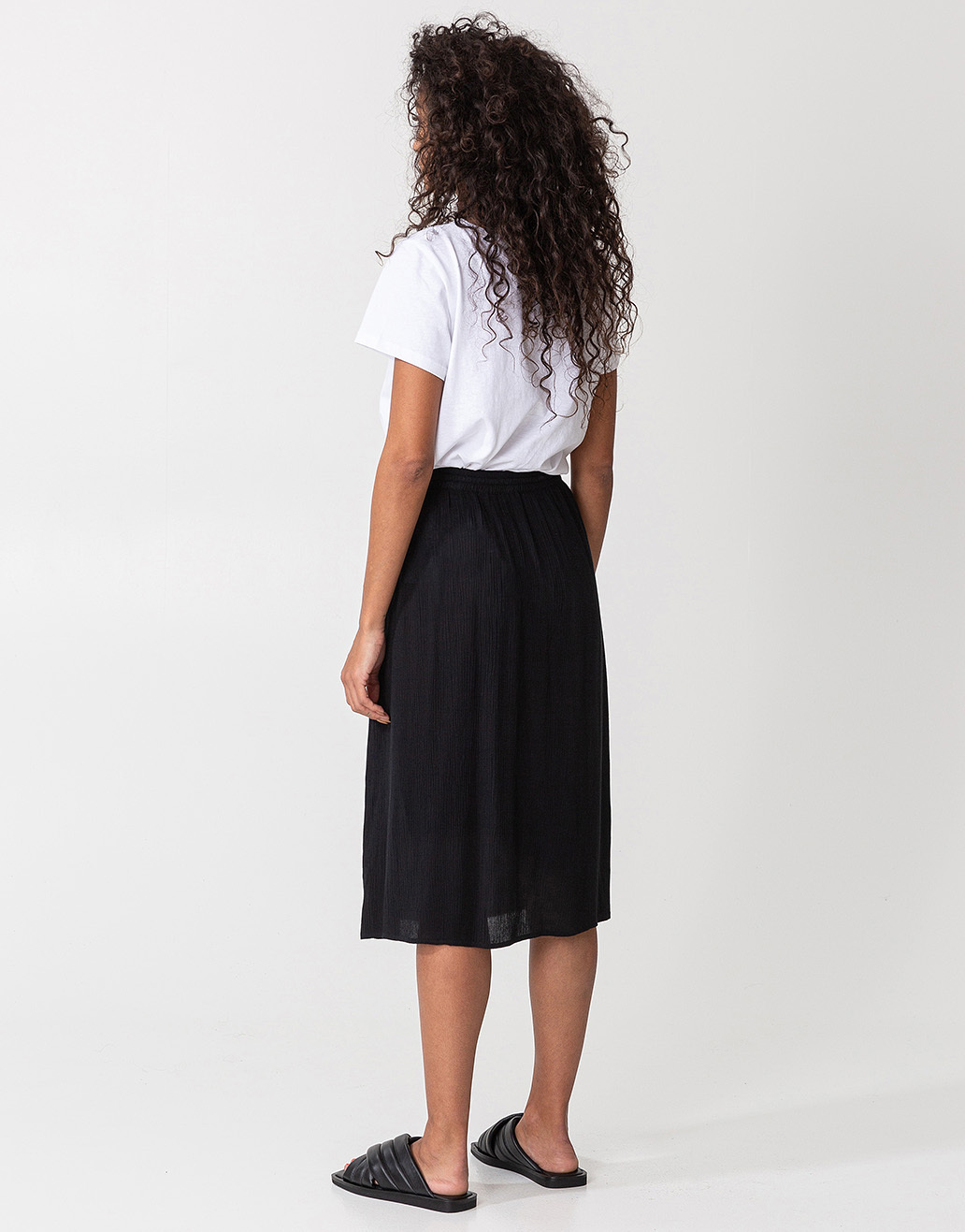 Solid midi skirt with tassels thumbnail 5