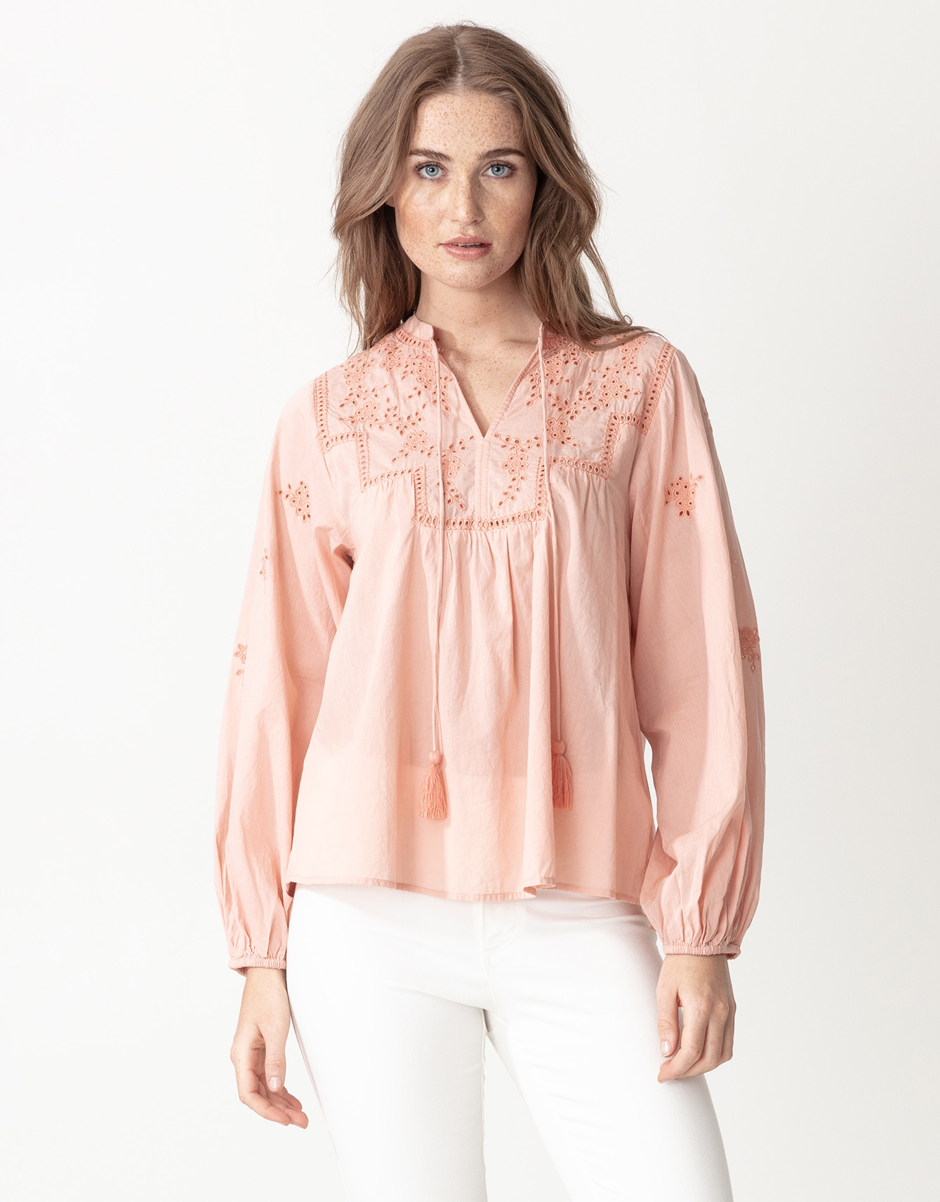 Cotton embroidered blouse Image 0