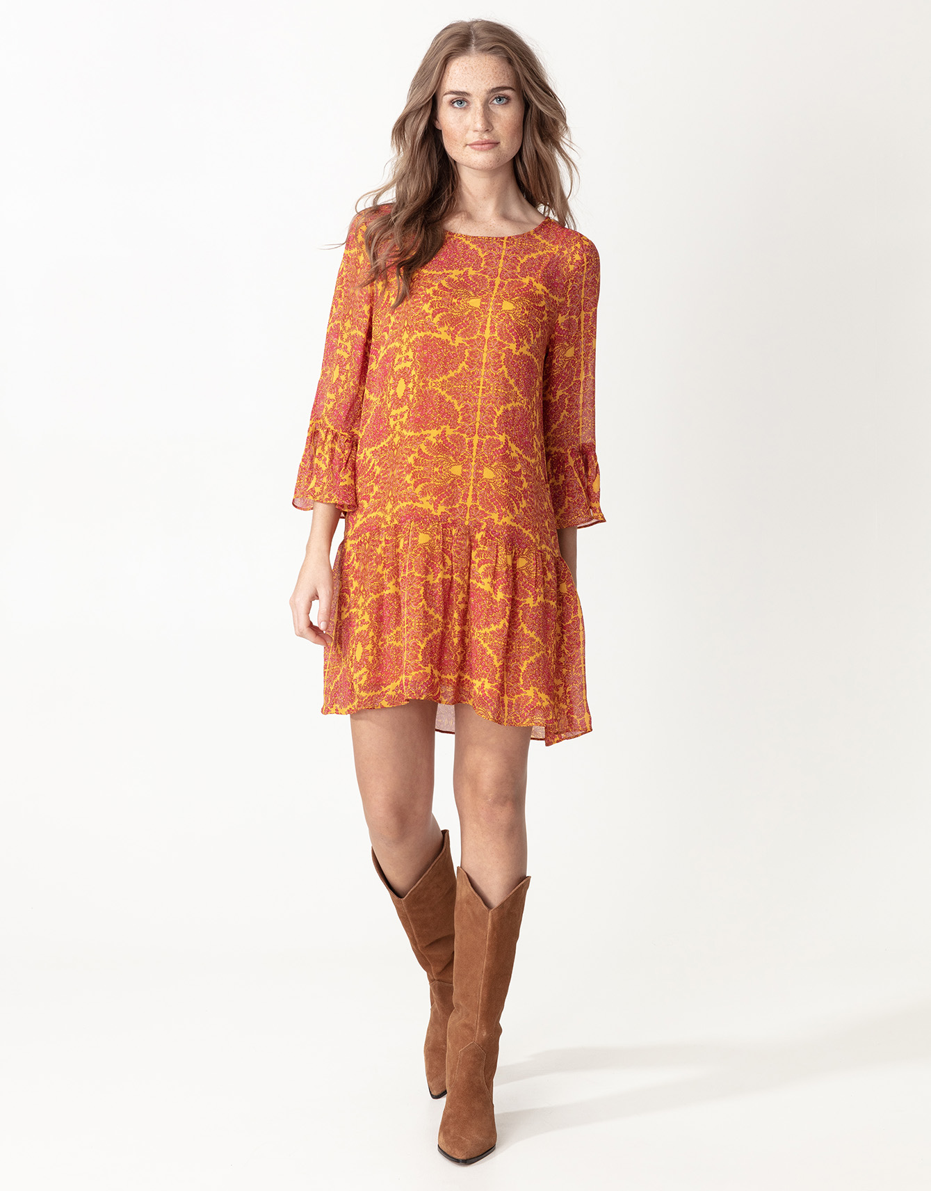 Patterned long sleeved tunic thumbnail 0