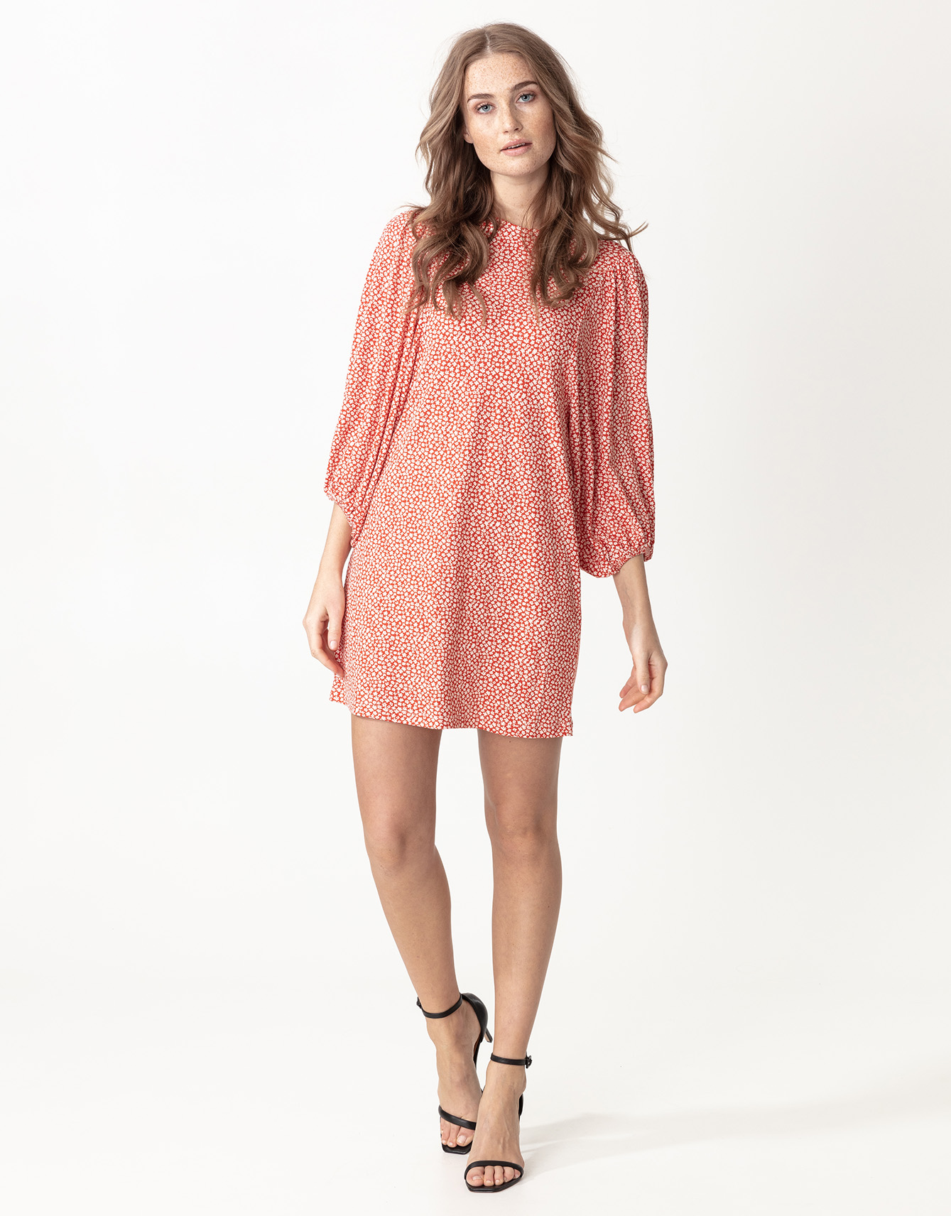 Patterned balloon sleeved tunic Image 0