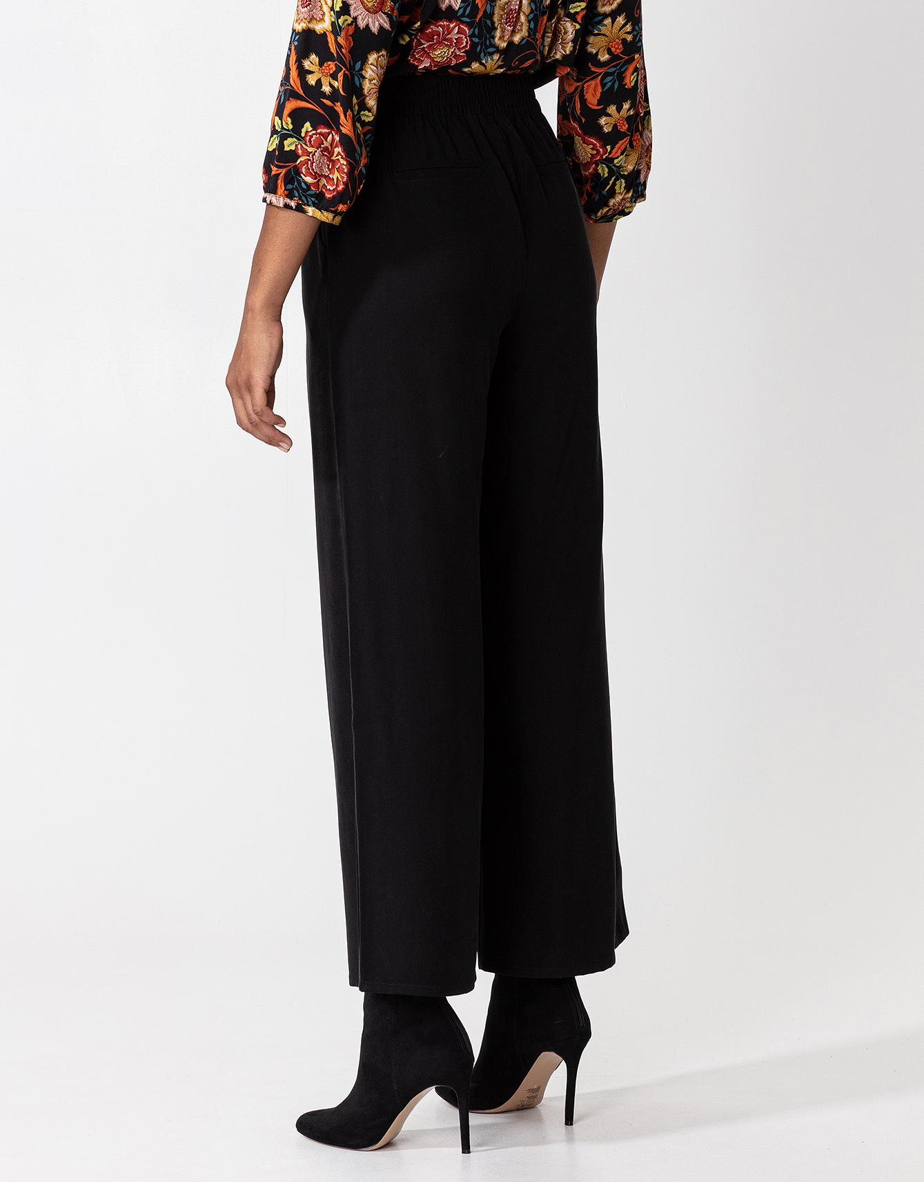 High rise solid wide trousers thumbnail 3