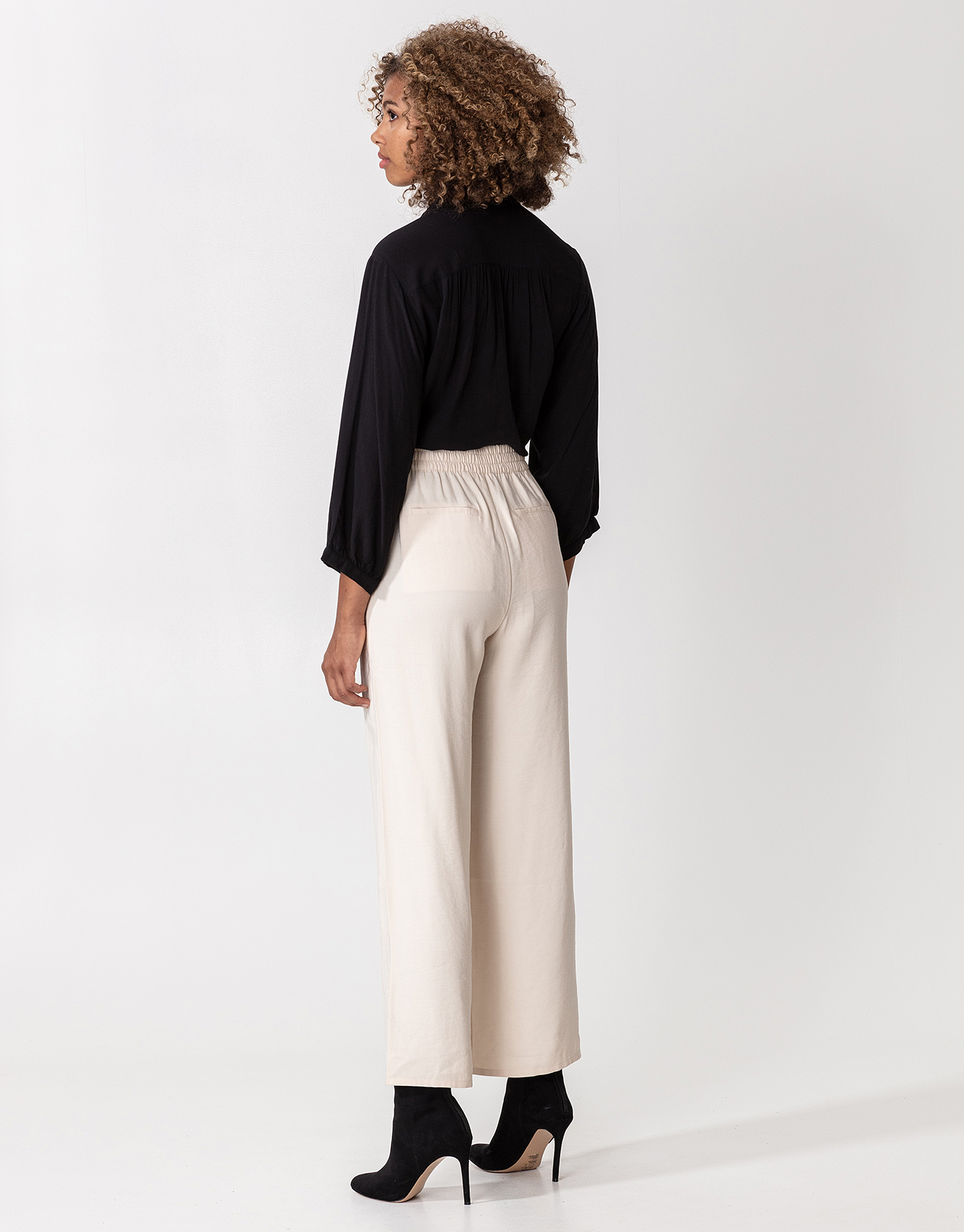 High rise solid wide pants thumbnail 3