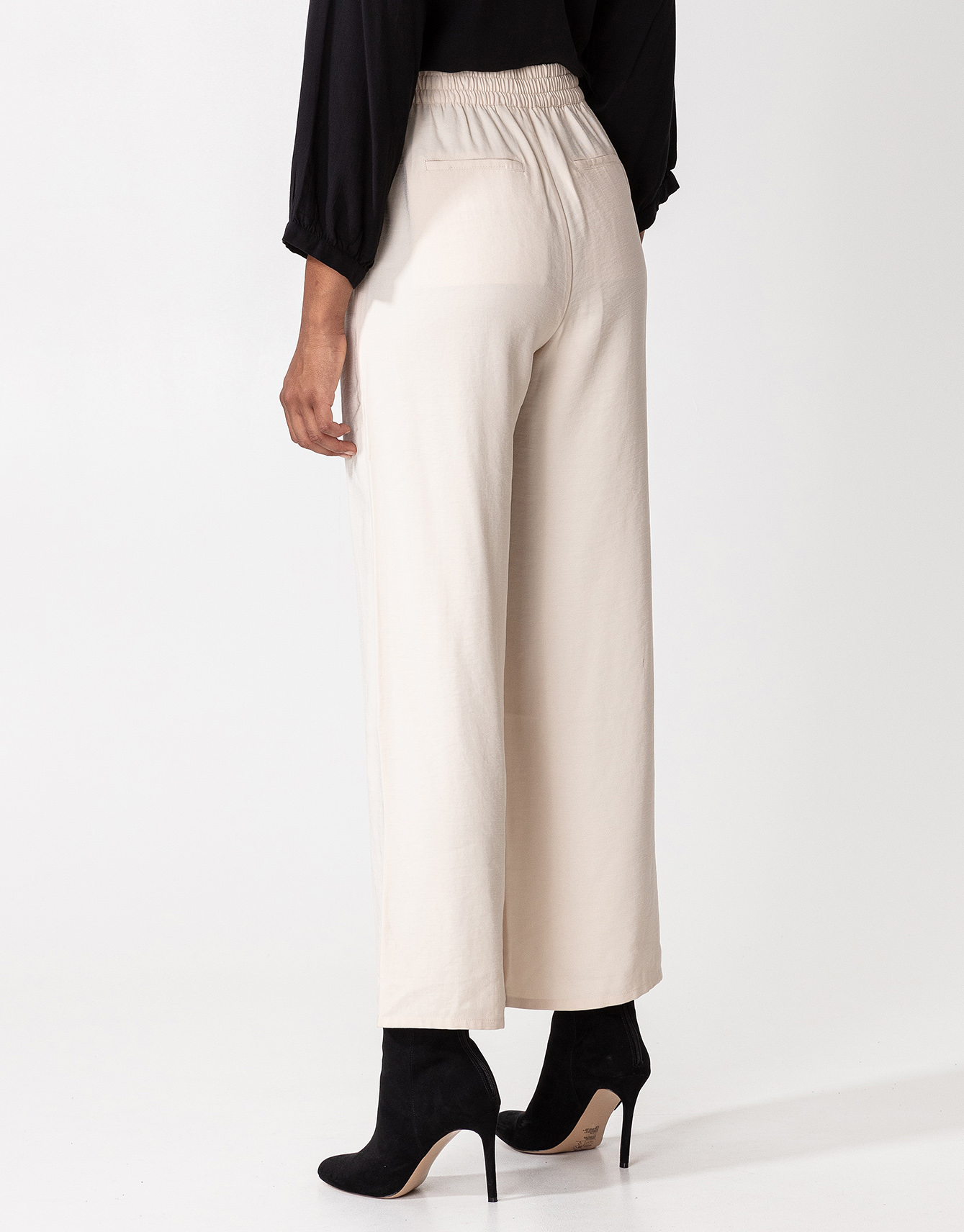 High rise solid wide pants thumbnail 4
