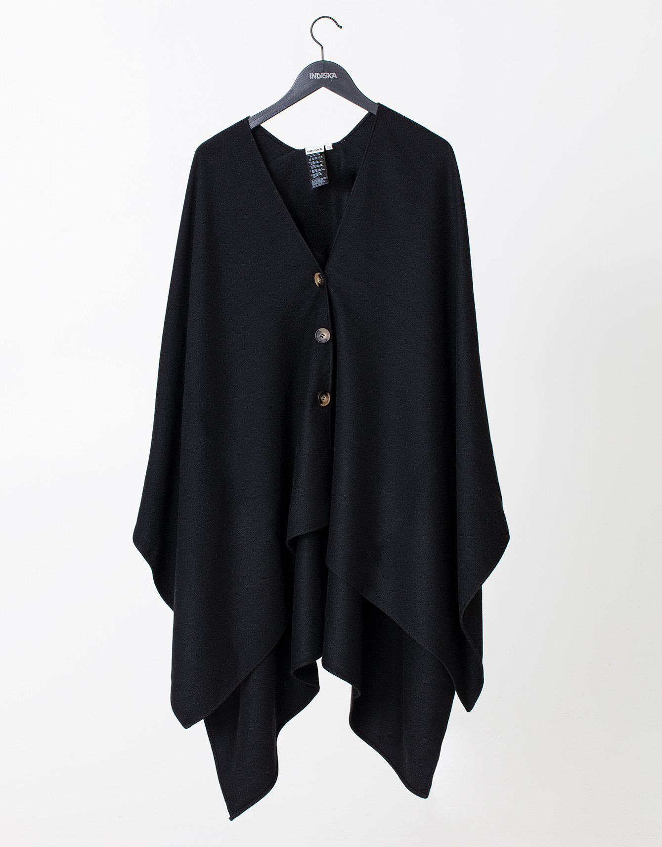 Solid button down poncho