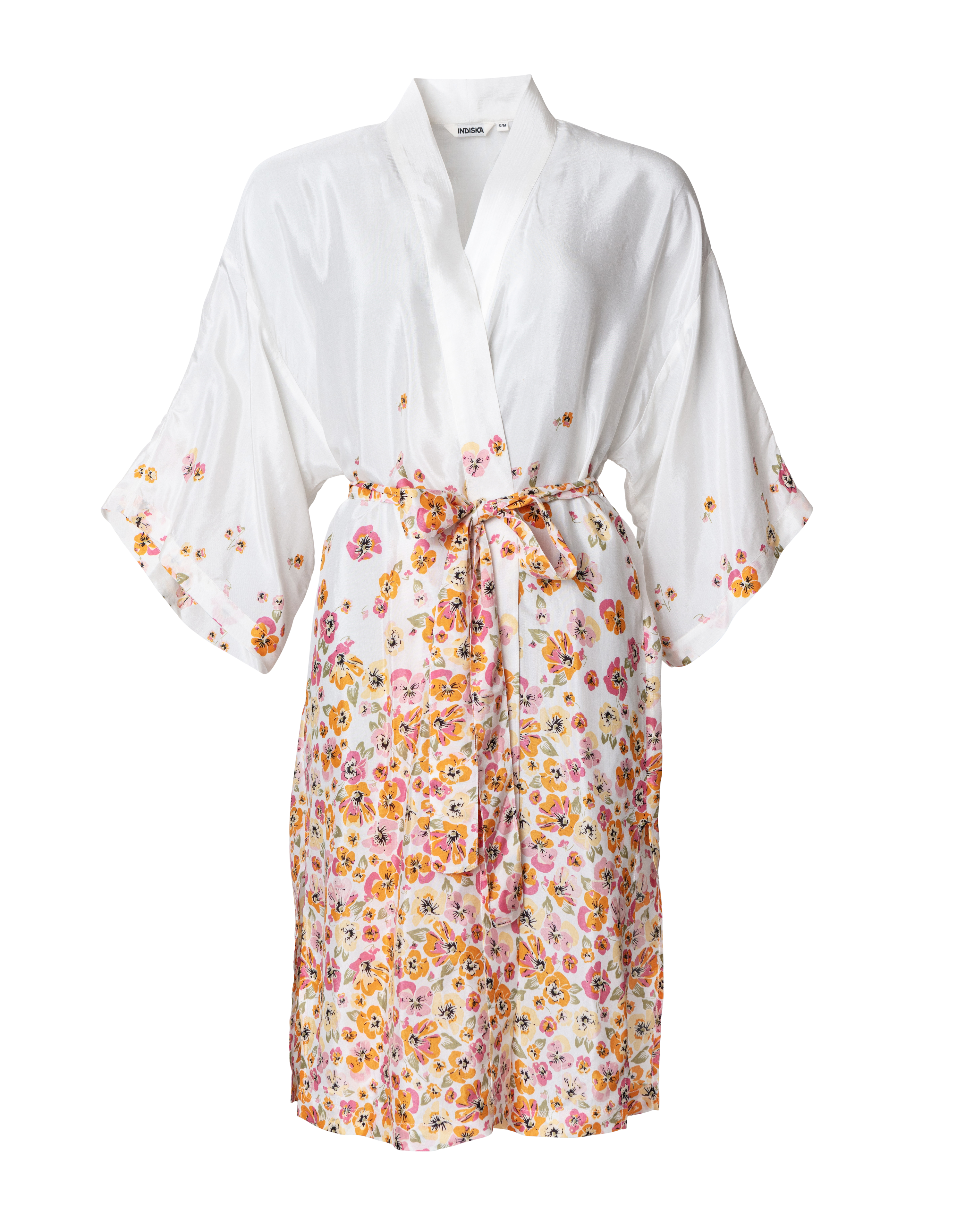 Floral waist tie kimono thumbnail 5