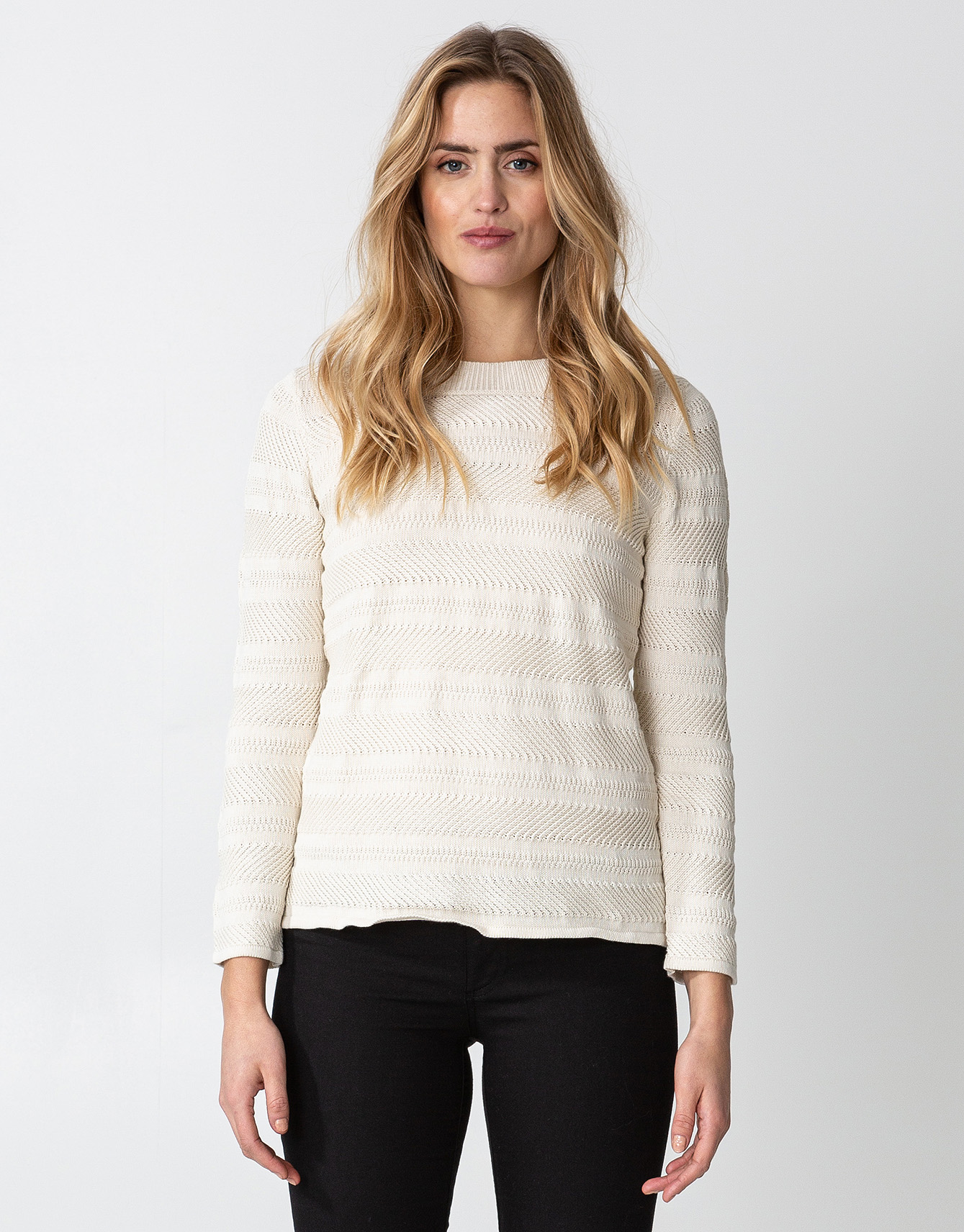 Cotton mix knitted sweater thumbnail 3