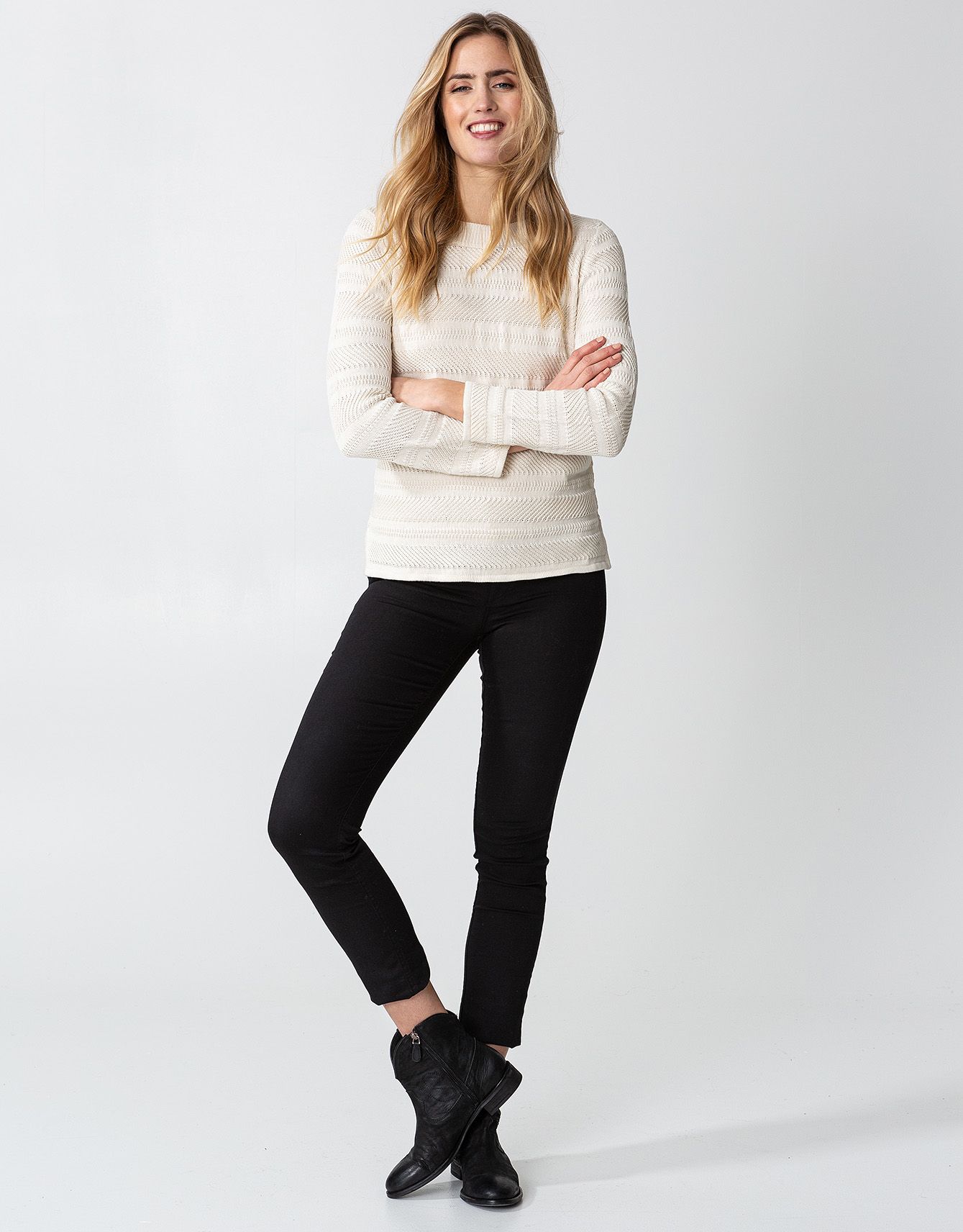 Cotton mix knitted sweater Image 0