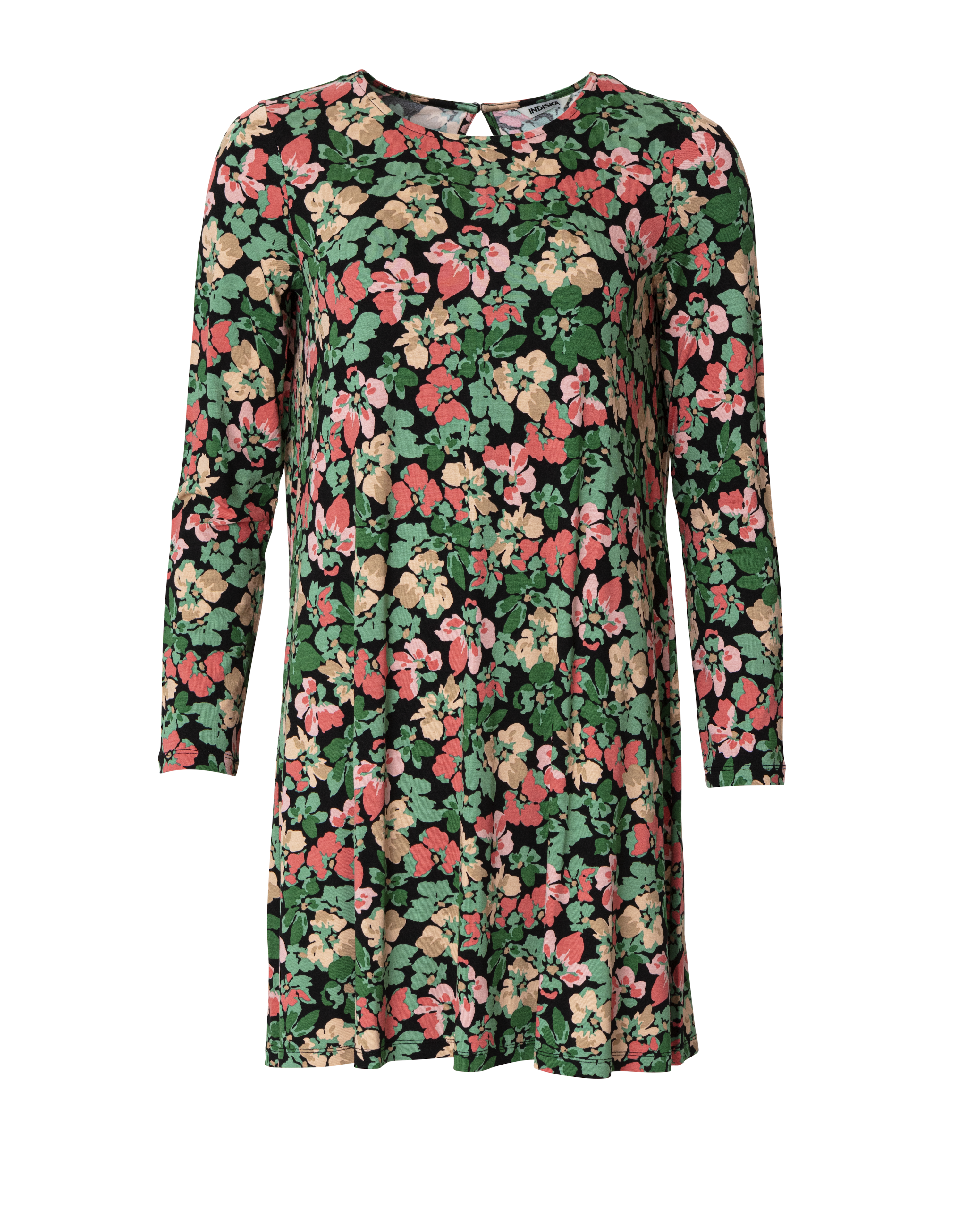 Floral long sleeve jersey tunic thumbnail 6