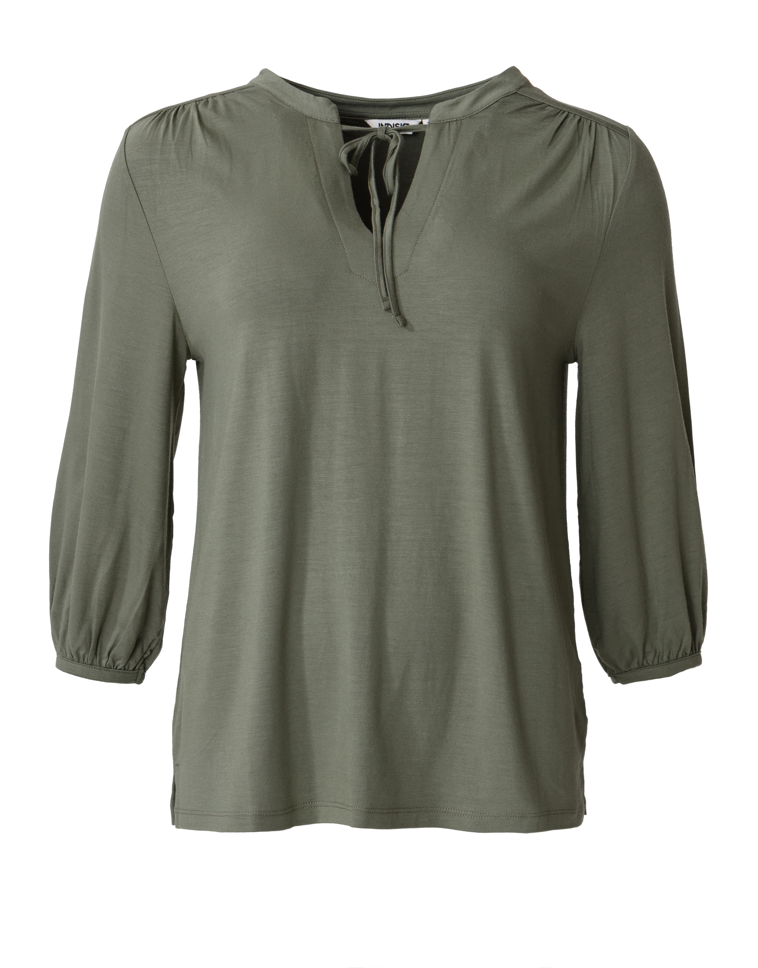Solid long sleeve jersey blouse thumbnail 6