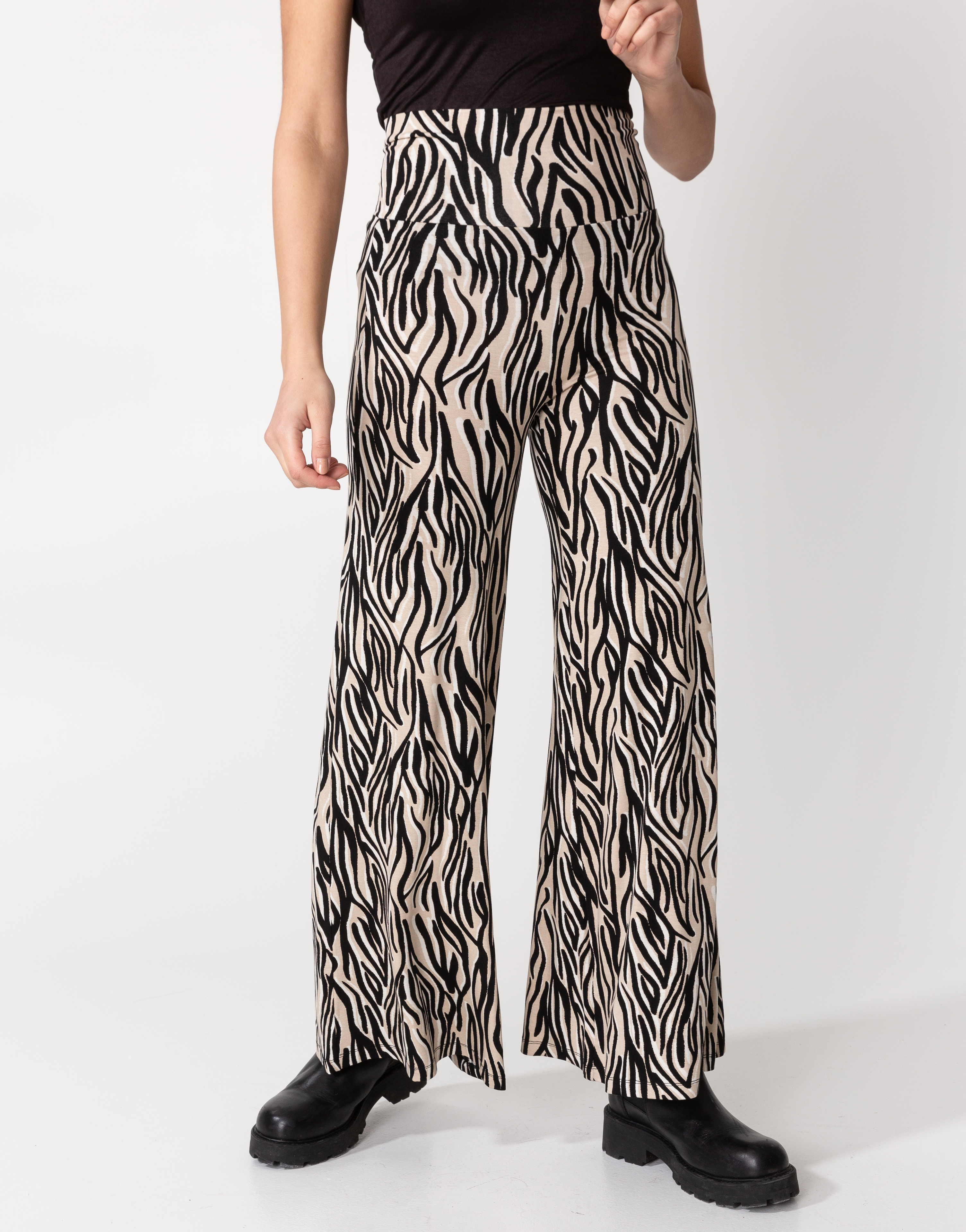 Patterned wide jersey pant thumbnail 3