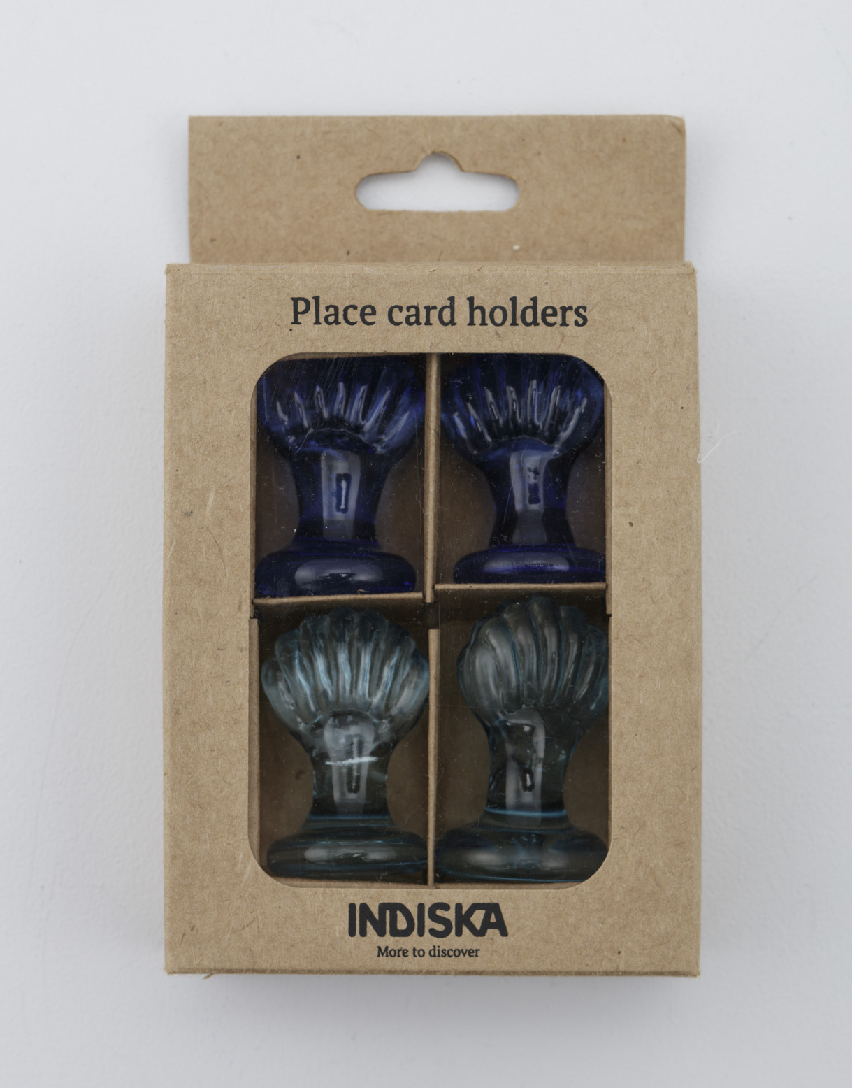 4-pack shell glass placecard holders thumbnail 1