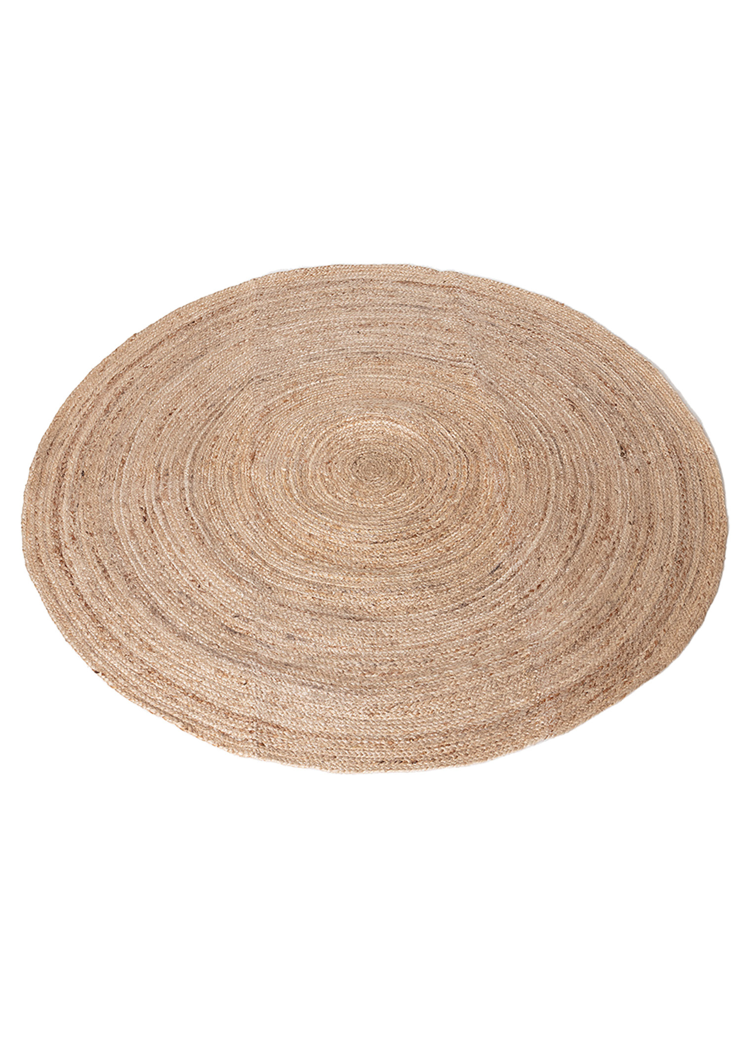 Round rug in jute