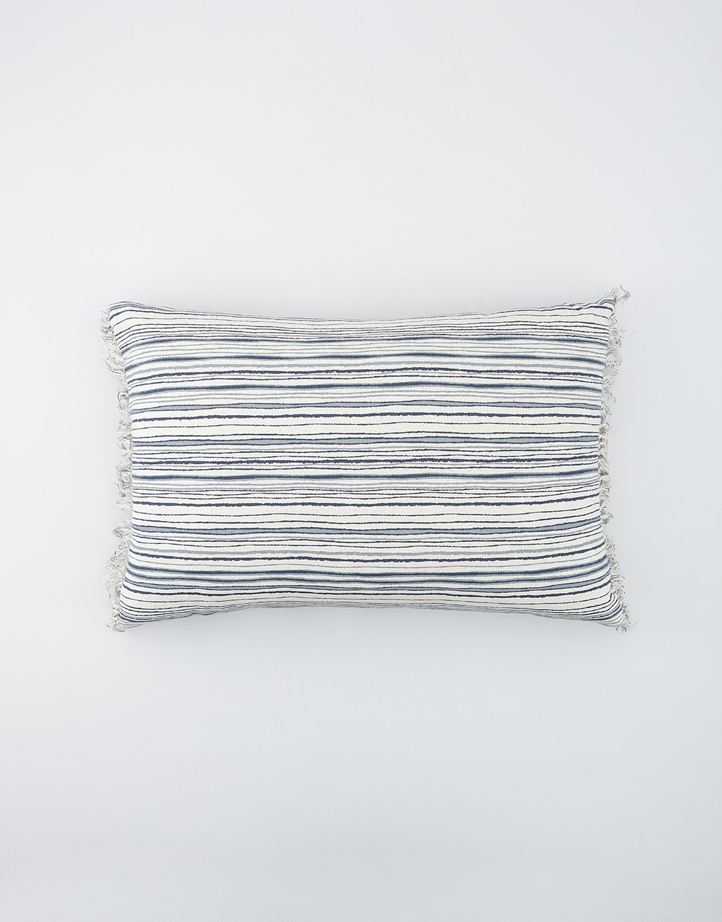 Striped cotton cushion Image 0