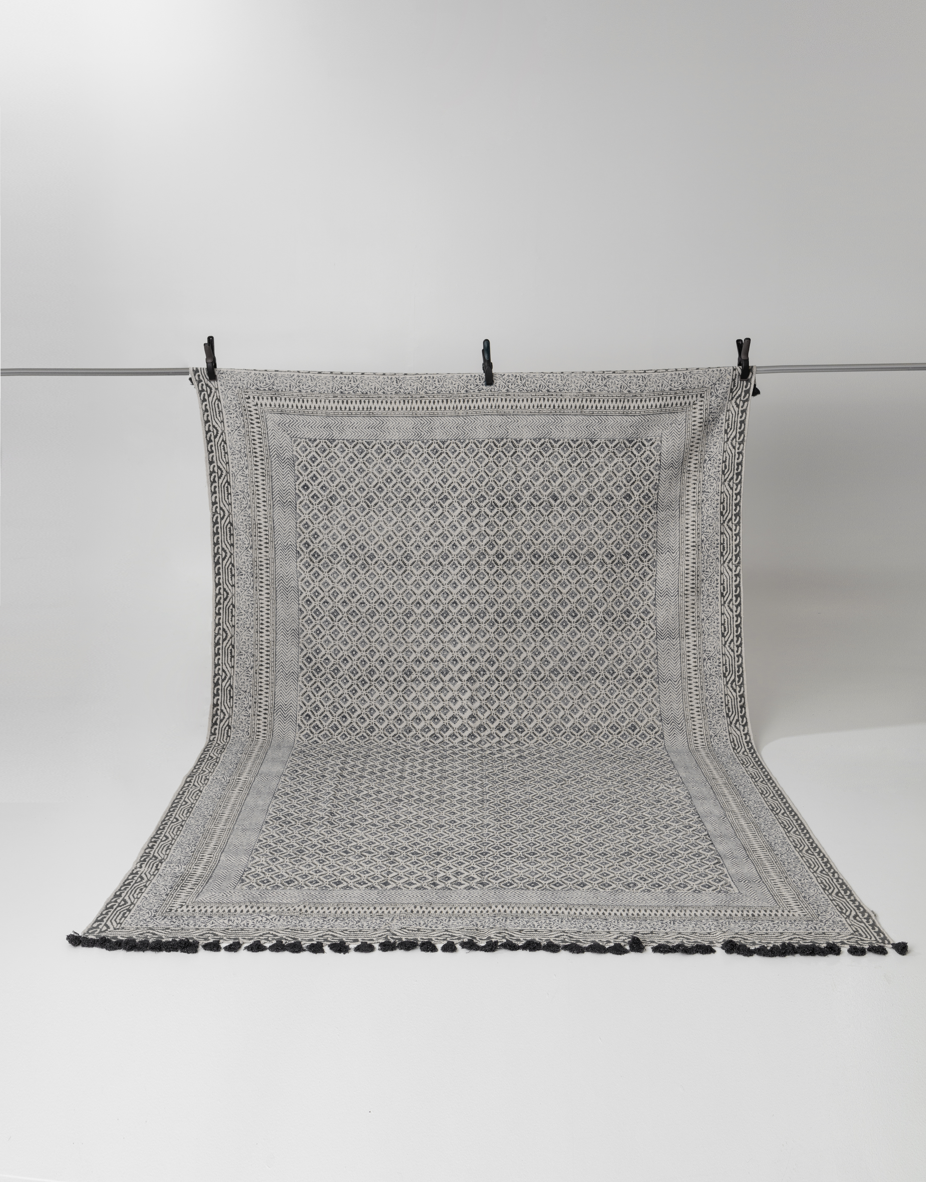Teppich aus Baumwolle mit Blockdruck 300 x 200 cm Image 0