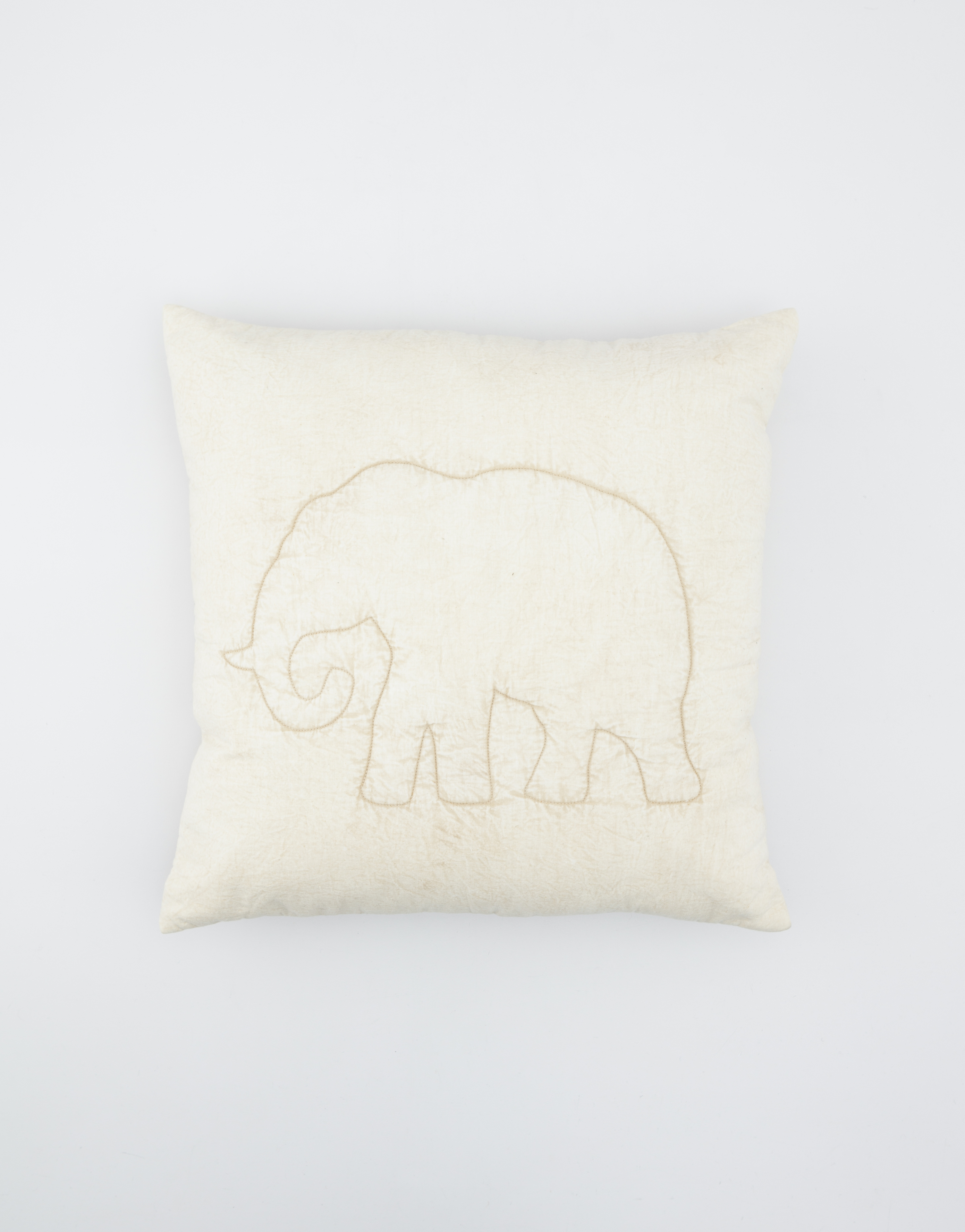 Elephant embroidered cushion thumbnail 0