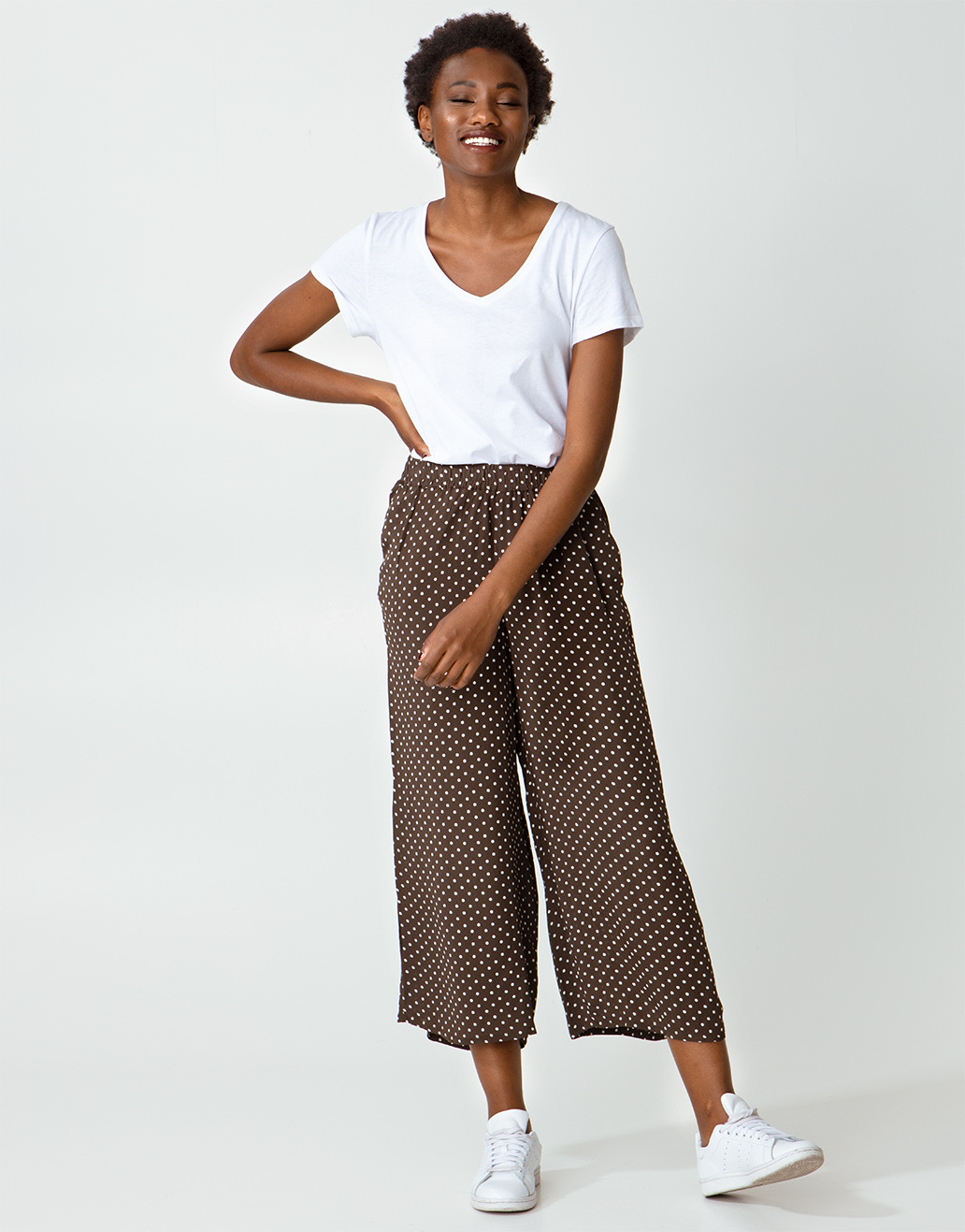 Trousers with polka dot pattern Image 0