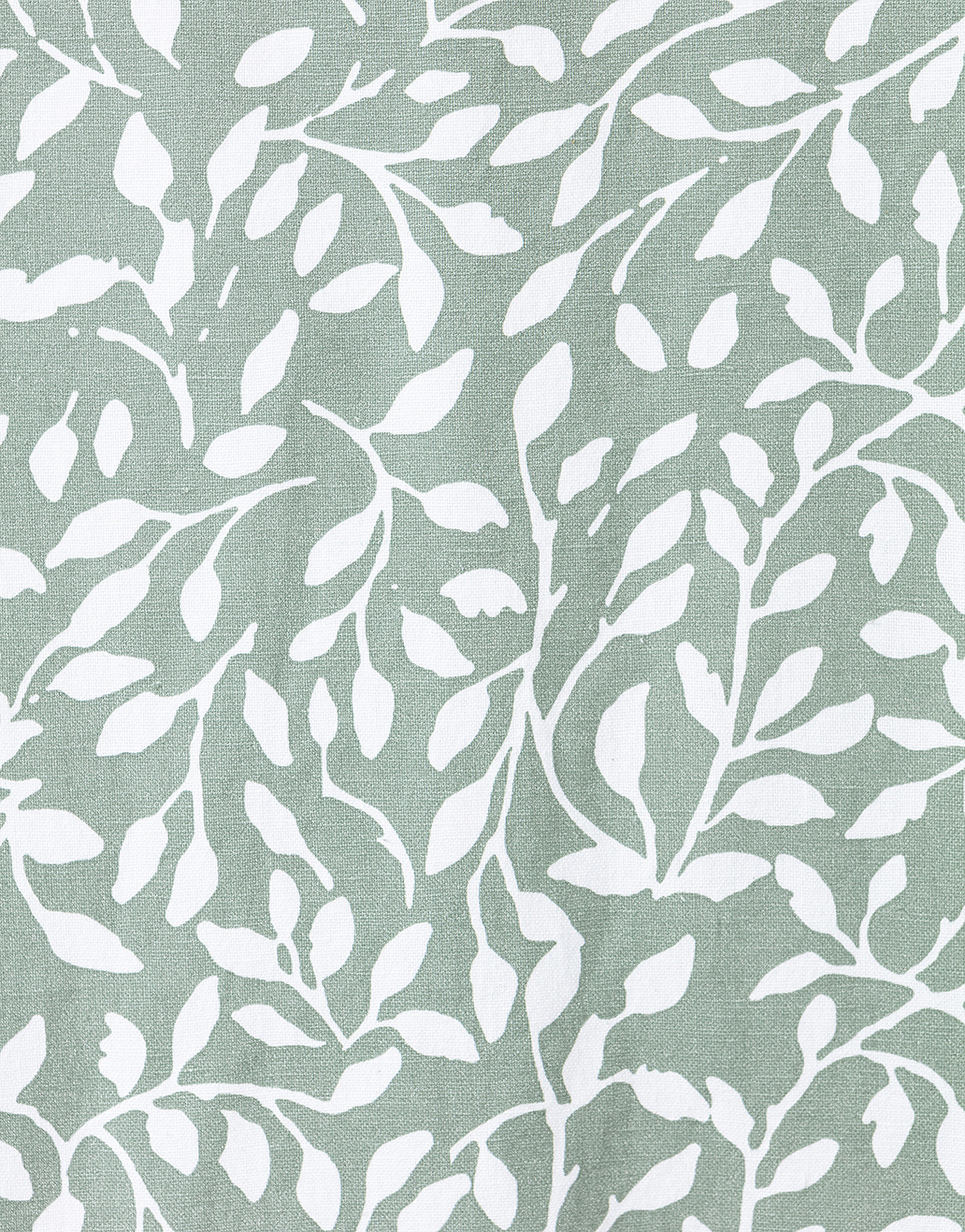 Leaf print linen blend curtain thumbnail 1